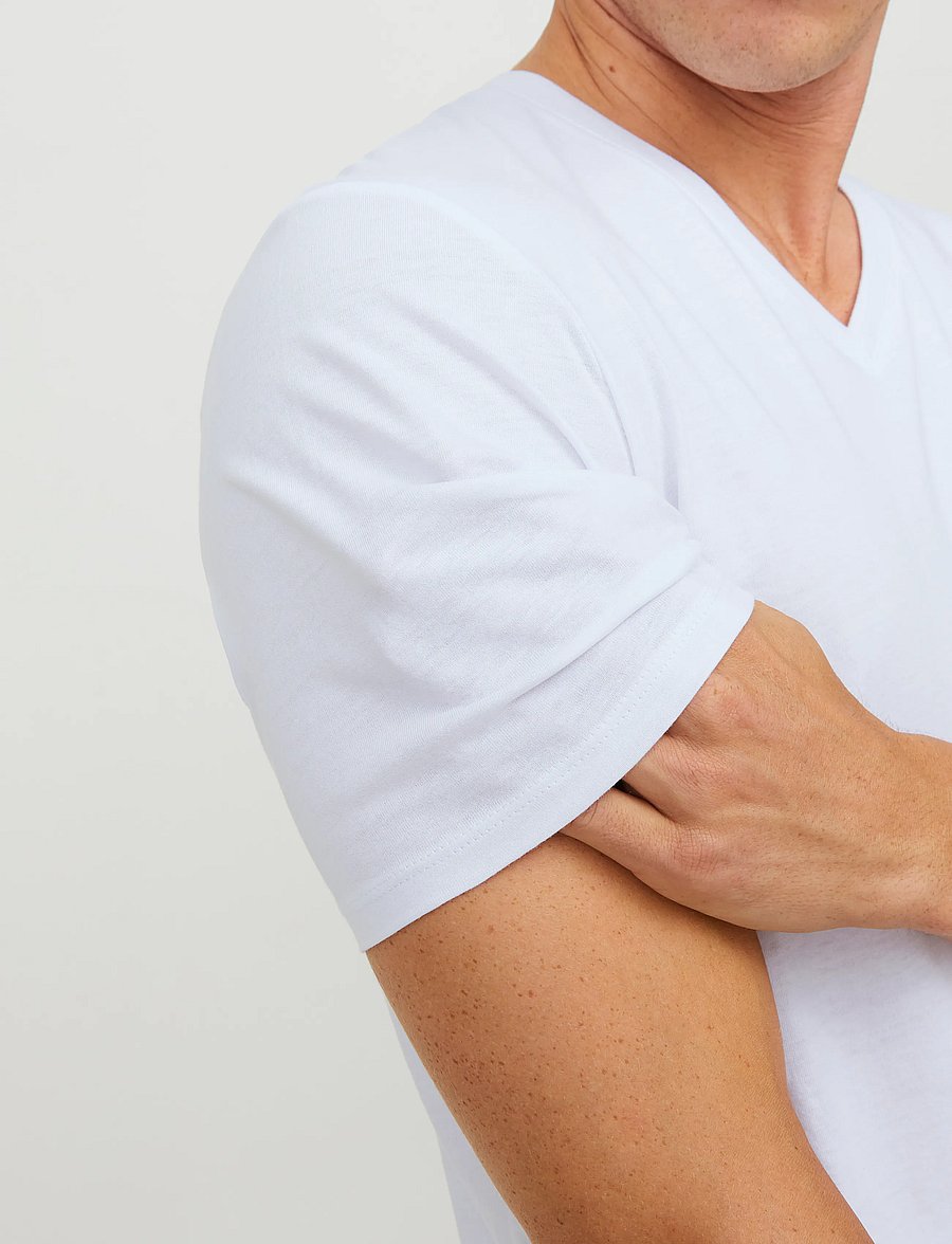 Jack & Jones - JACBASIC V-NECK TEE SS 2 PACK NOOS - white - 5