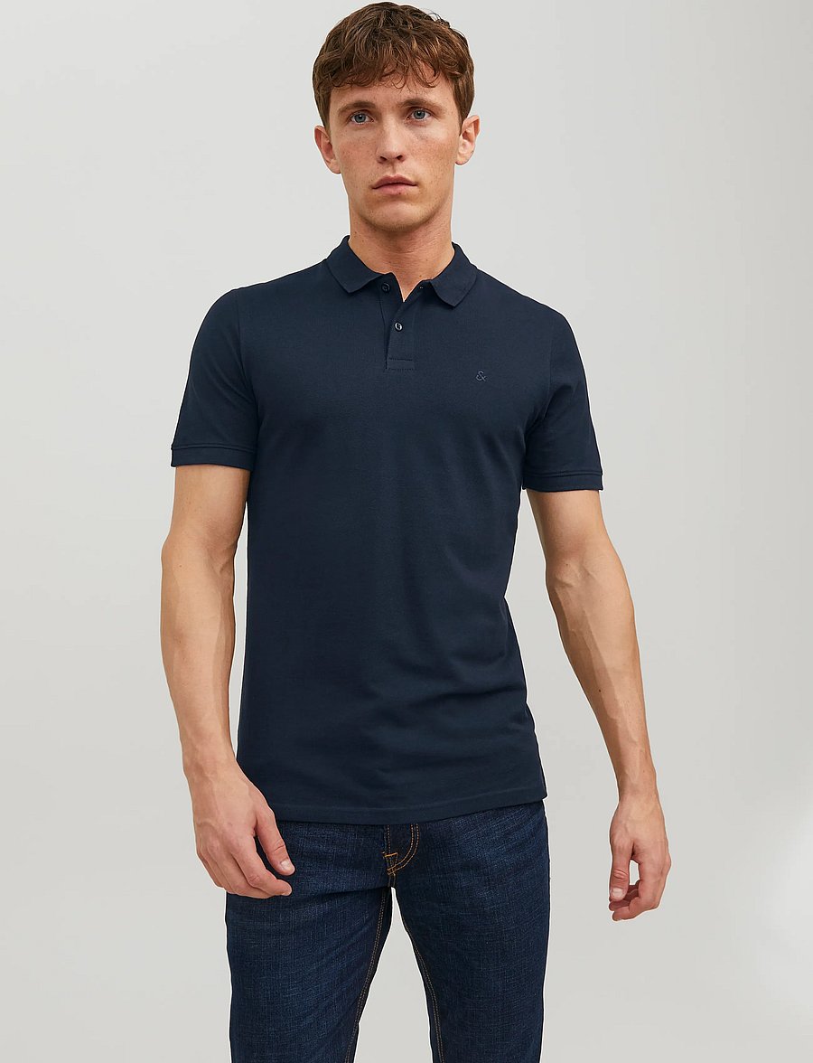 Jack & Jones - JJEBASIC POLO SS NOOS - short-sleeved polos - navy blazer - 0