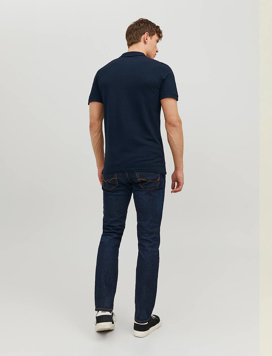 Jack & Jones - JJEBASIC POLO SS NOOS - short-sleeved polos - navy blazer - 3