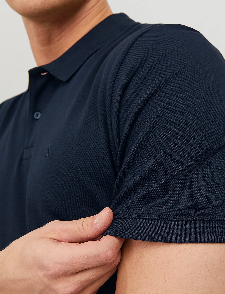 Jack & Jones - JJEBASIC POLO SS NOOS - short-sleeved polos - navy blazer - 4