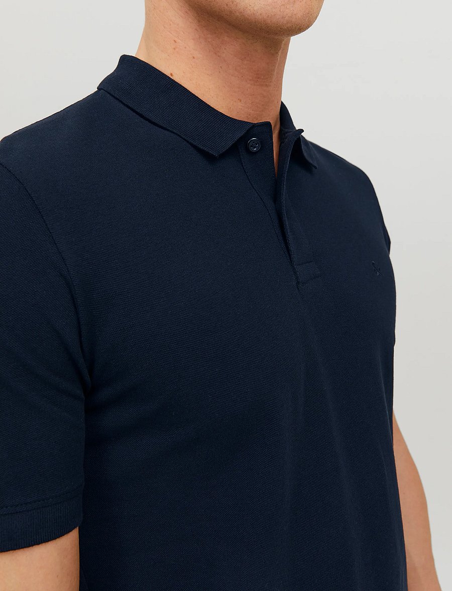 Jack & Jones - JJEBASIC POLO SS NOOS - short-sleeved polos - navy blazer - 5