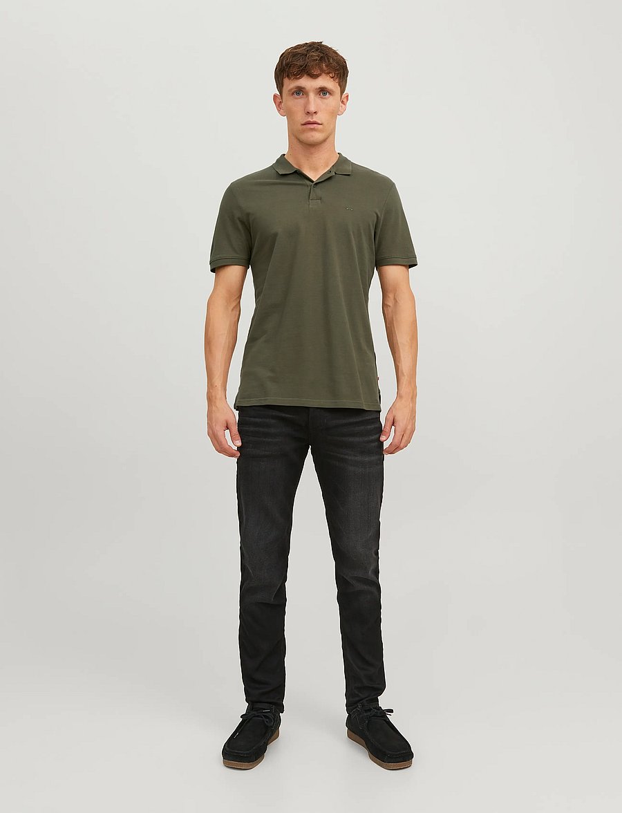 Jack & Jones - JJEBASIC POLO SS NOOS - short-sleeved polos - olive night - 0