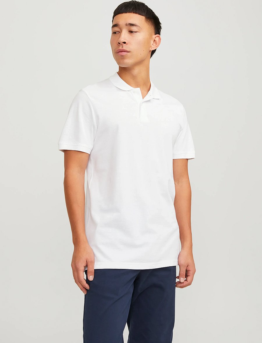 Jack & Jones - JJEBASIC POLO SS NOOS - short-sleeved polos - white - 0