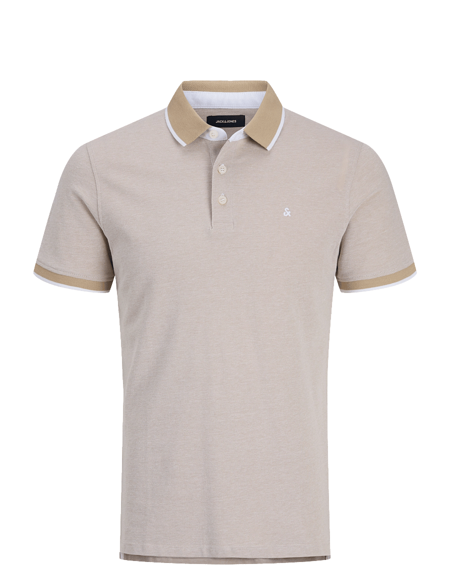 Jack & Jones - JPRPAULOS SS POLO NOOS - kortærmede poloer - crockery - 1