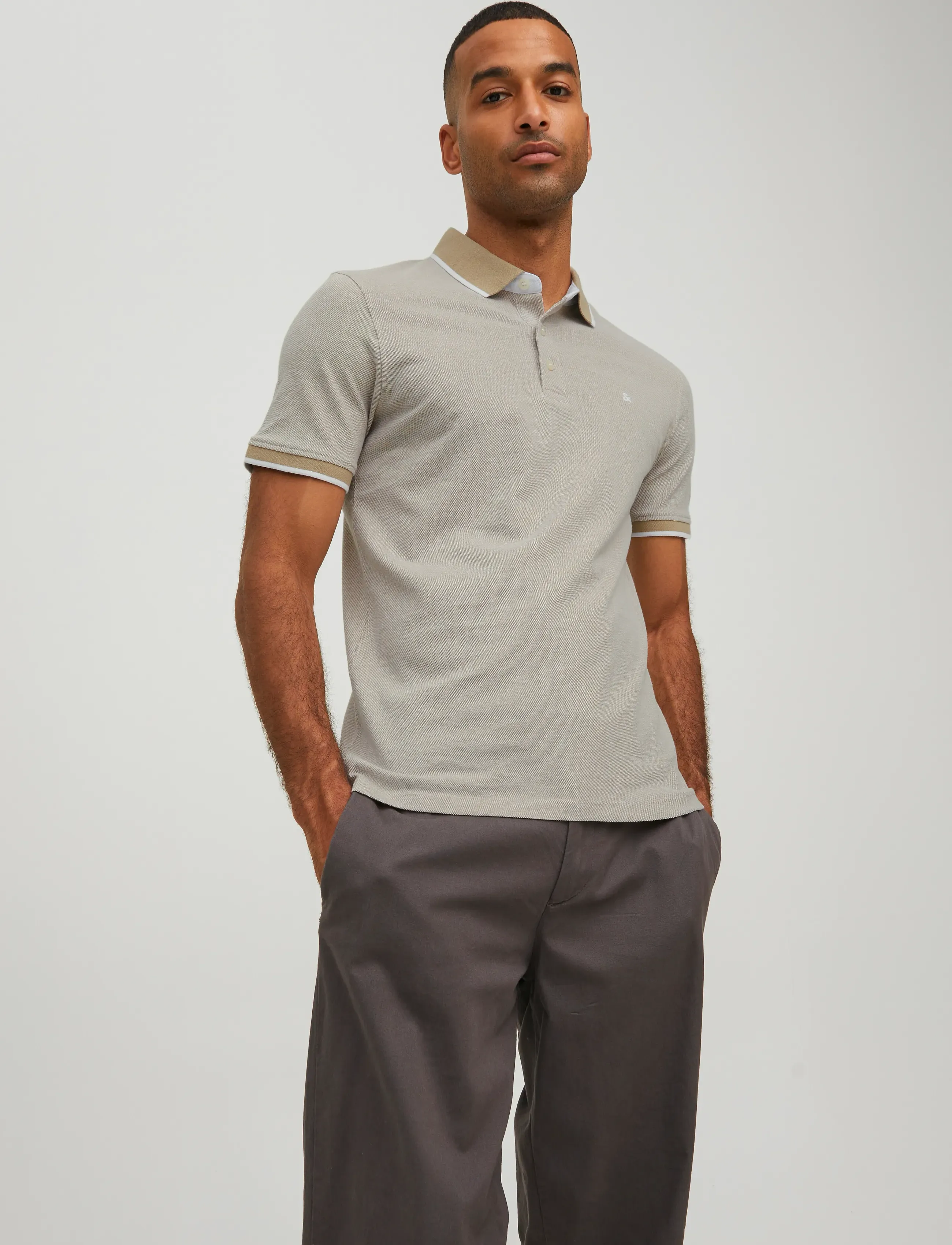 Jack & Jones JJEPAULOS POLO SS NOOS - Poloshirts - CROCKERY / beige