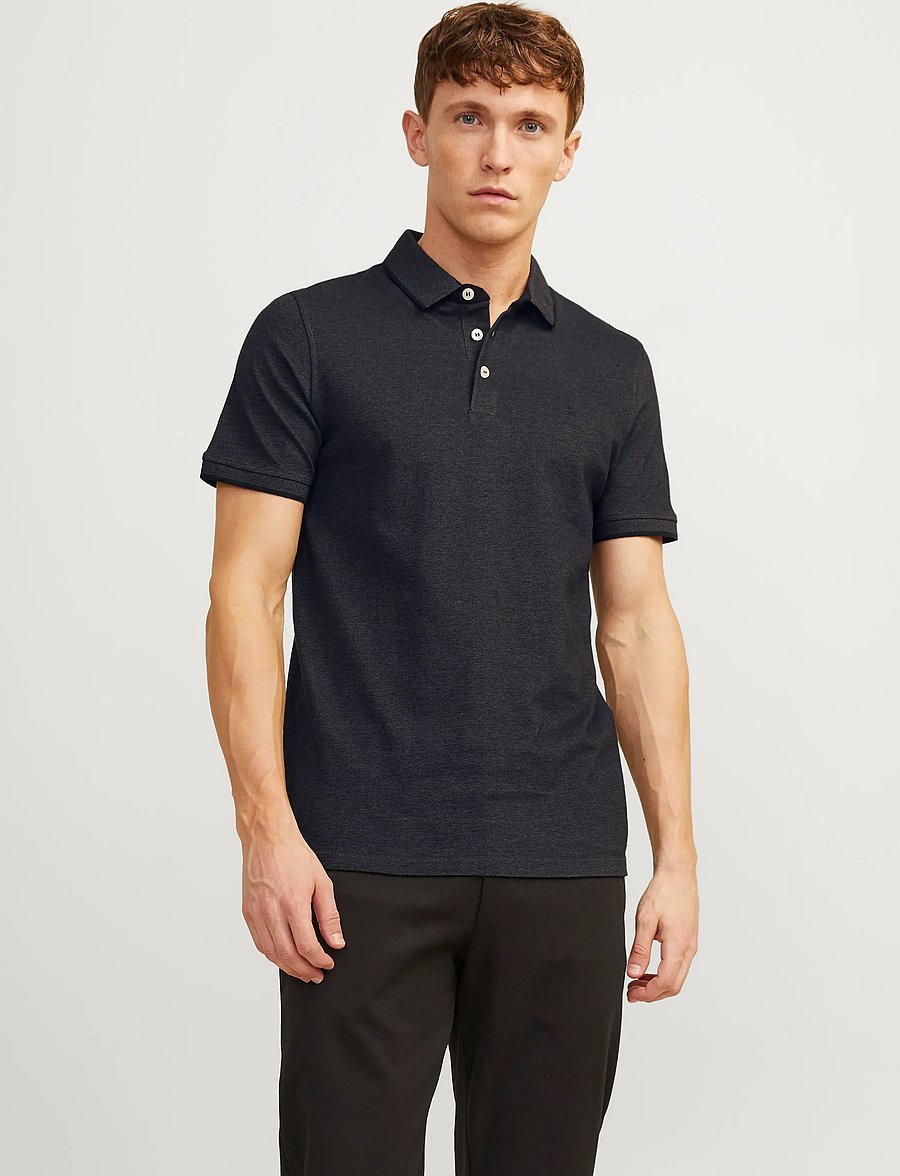 Jack & Jones - JJEPAULOS POLO SS NOOS - kurzärmelig - dark grey melange - 0