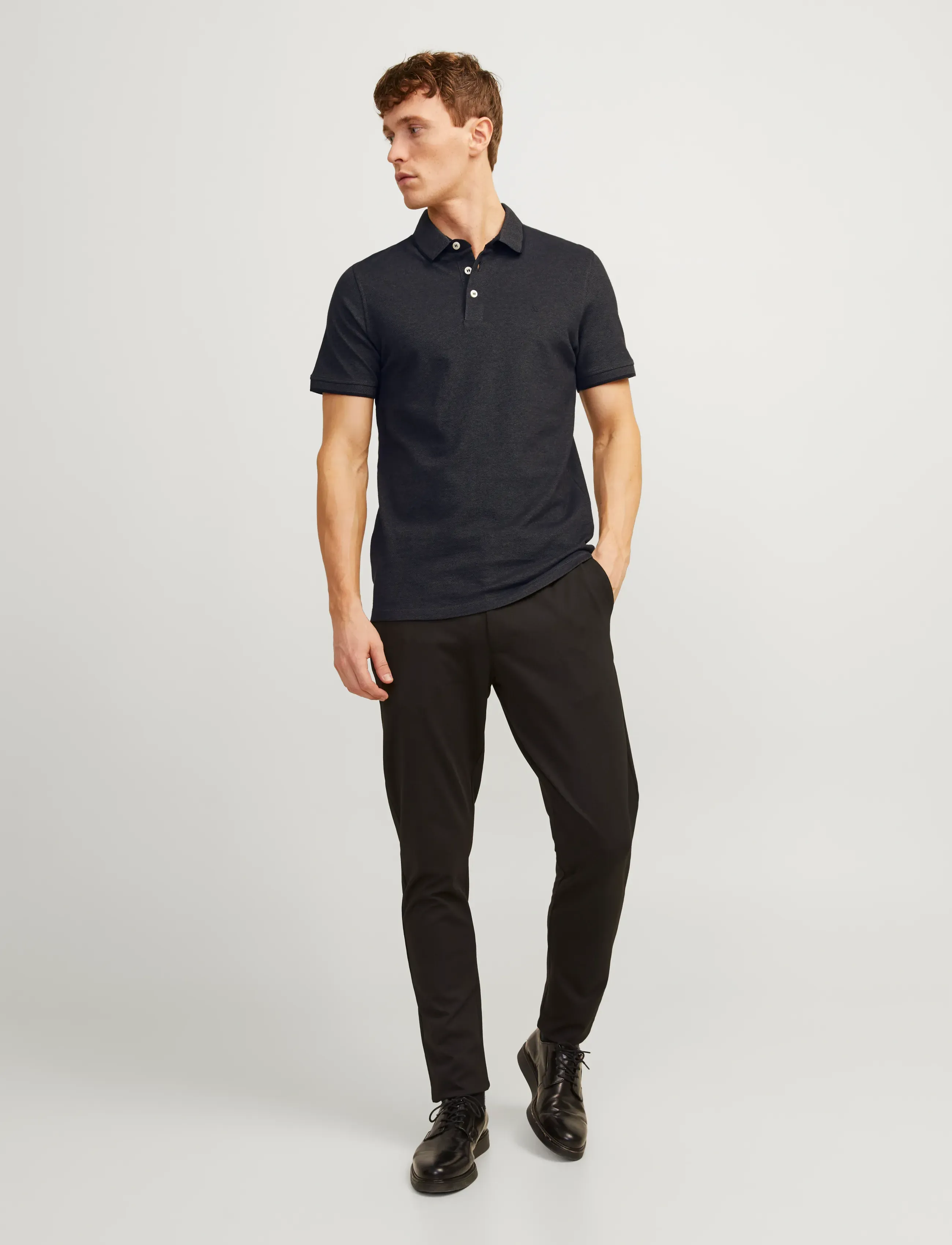 Jack & Jones - JJEPAULOS POLO SS NOOS - polos à manches courtes - dark grey melange - 4