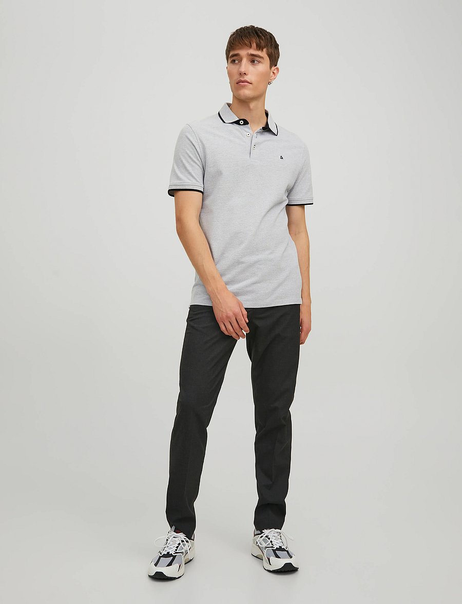 Jack & Jones - JJEPAULOS POLO SS NOOS - kurzärmelig - light grey melange - 5