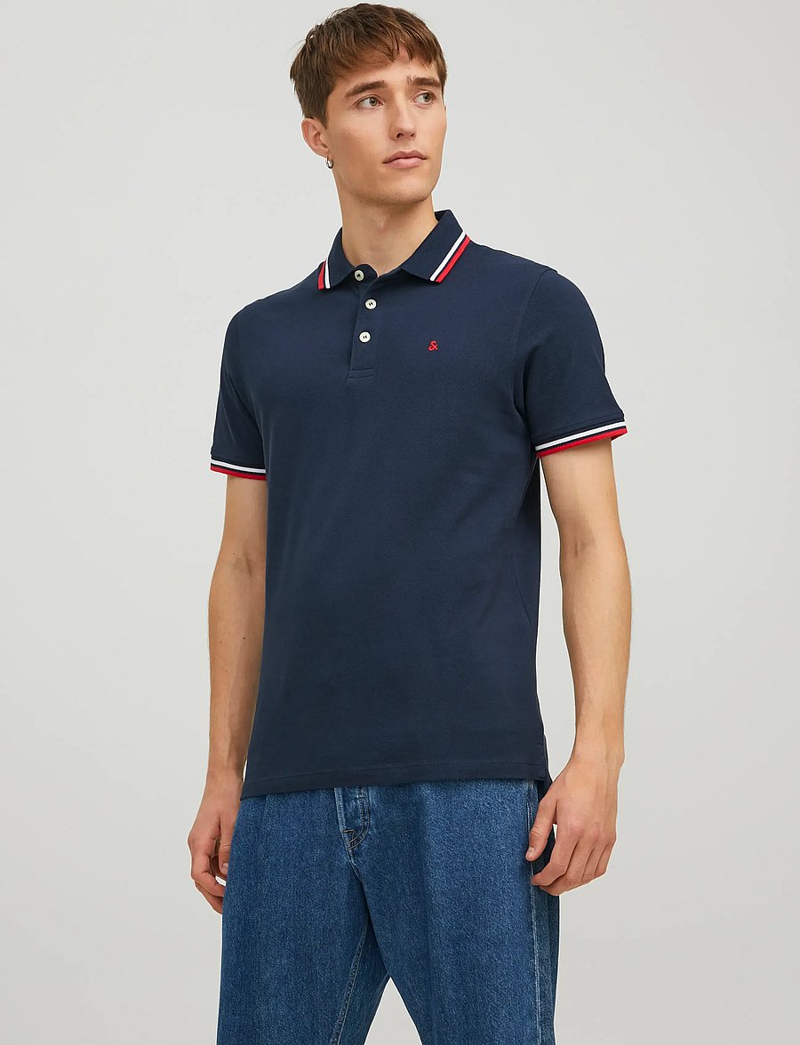 Jack & Jones - JJEPAULOS POLO SS NOOS - kurzärmelig - navy blazer - 0