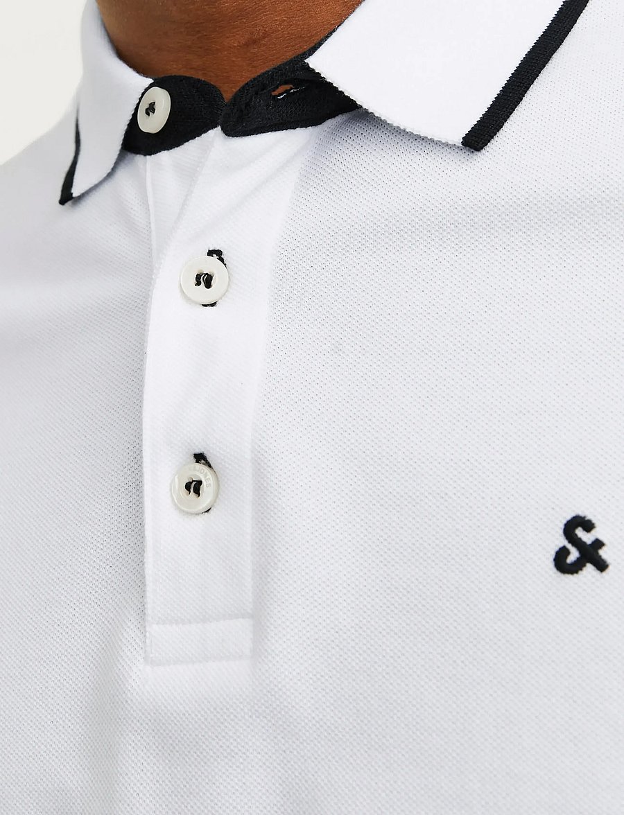 Jack & Jones - JJEPAULOS POLO SS NOOS - short-sleeved polos - white - 4
