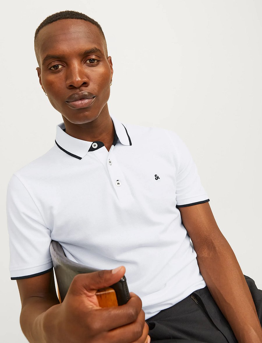 Jack & Jones - JJEPAULOS POLO SS NOOS - short-sleeved polos - white - 5