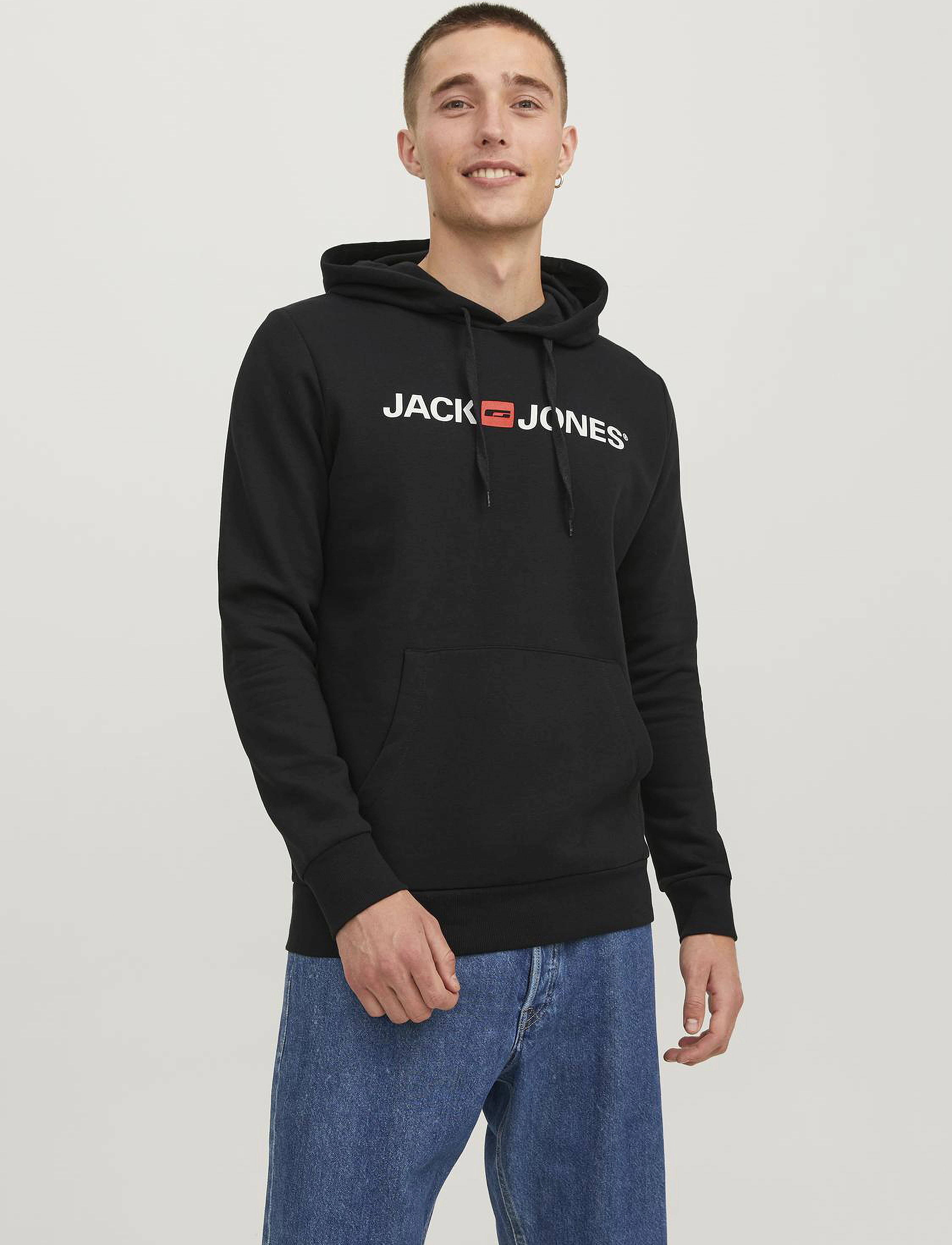 Jack & Jones Jjecorp Old Logo Sweat Hood Noos, Hættetrøje, Sort, Str: XXL