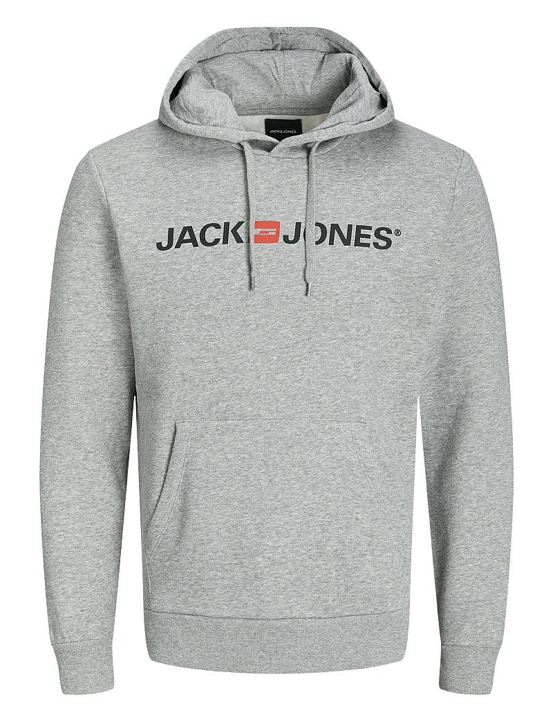 Jack & Jones - JJECORP OLD LOGO SWEAT HOOD NOOS - kapuzenpullover - light grey melange - 1