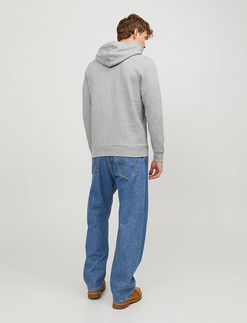 Jack & Jones - JJECORP OLD LOGO SWEAT HOOD NOOS - kapuzenpullover - light grey melange - 3