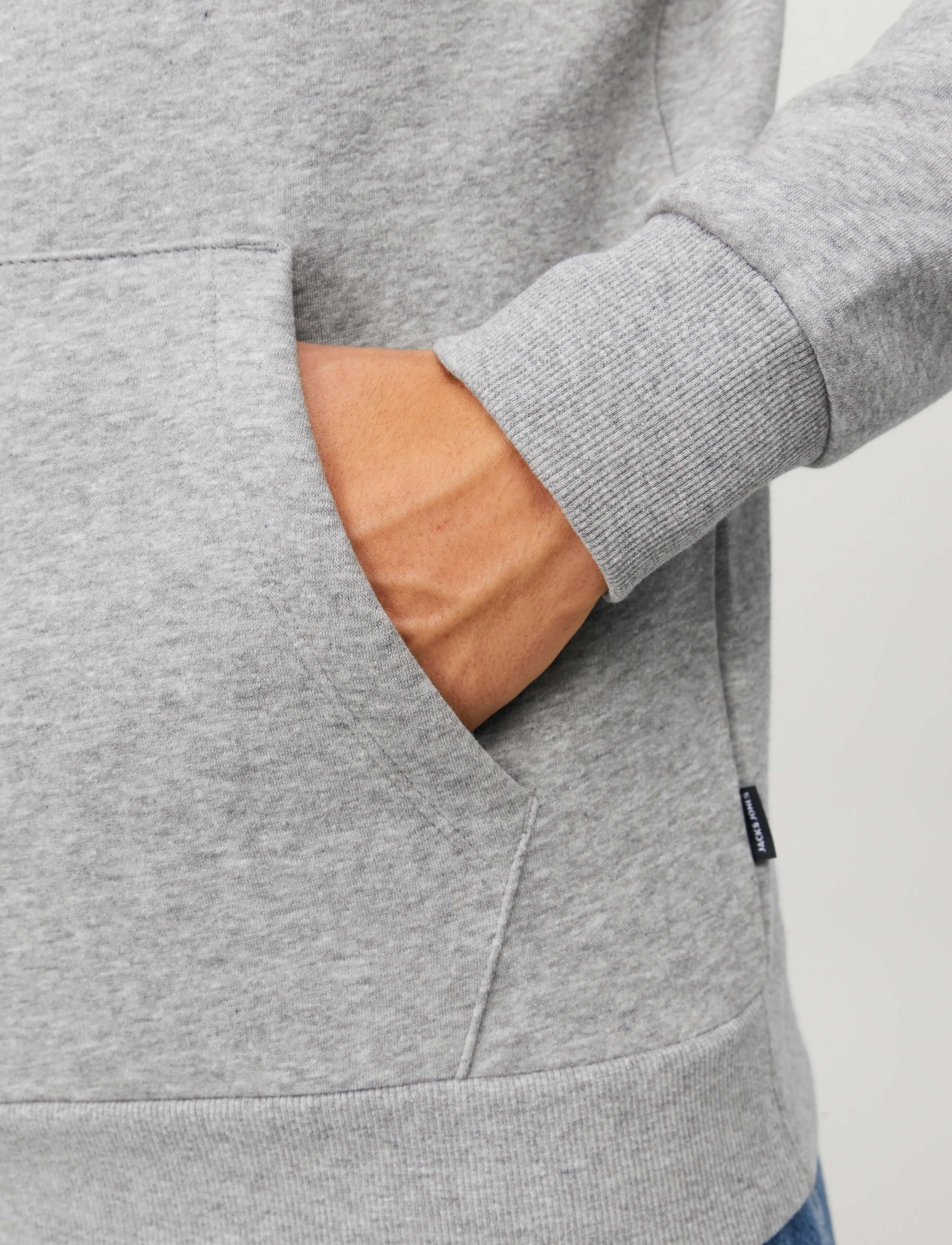 Jack & Jones - JJECORP OLD LOGO SWEAT HOOD NOOS - kapuzenpullover - light grey melange - 4