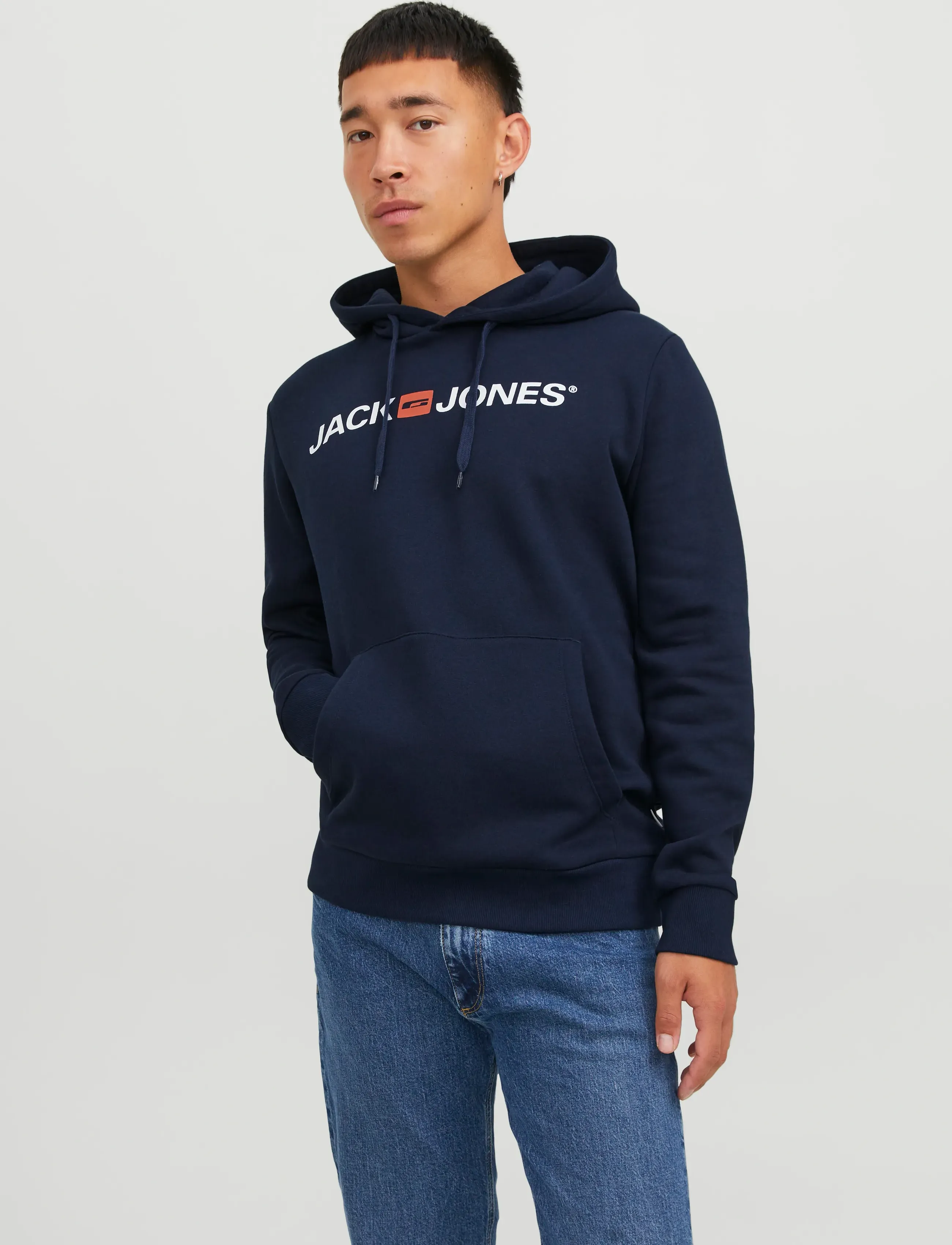 Jack & Jones JJECORP OLD LOGO SWEAT HOOD NOOS - Hoodies - NAVY BLAZER / navy