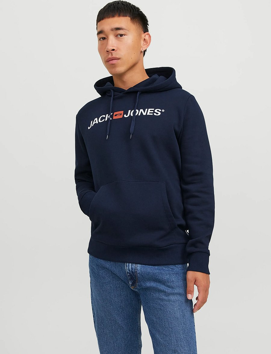 Jack & Jones - JJECORP OLD LOGO SWEAT HOOD NOOS - kapuzenpullover - navy blazer - 0