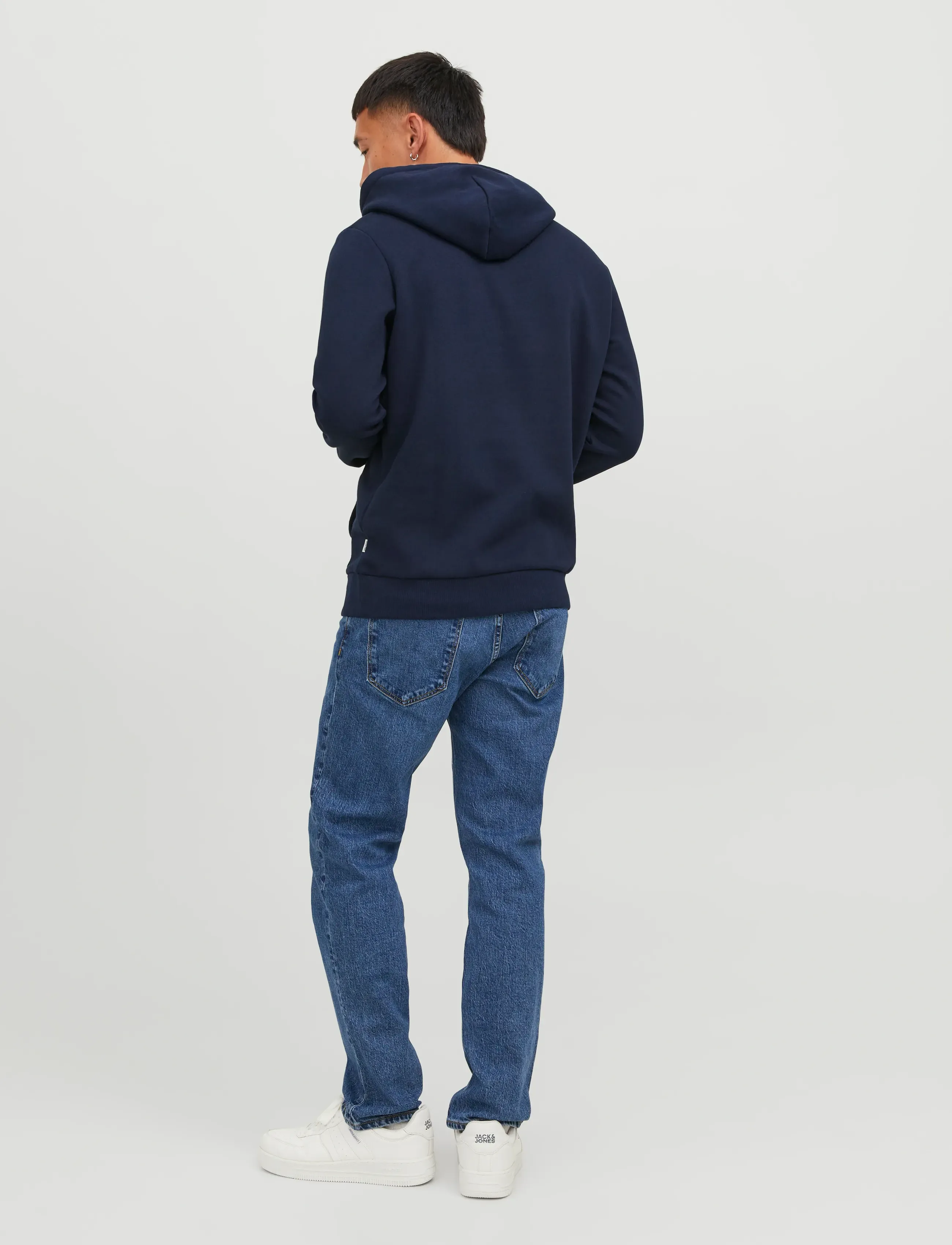 Jack & Jones - JJECORP OLD LOGO SWEAT HOOD NOOS - hættetrøjer - navy blazer - 3