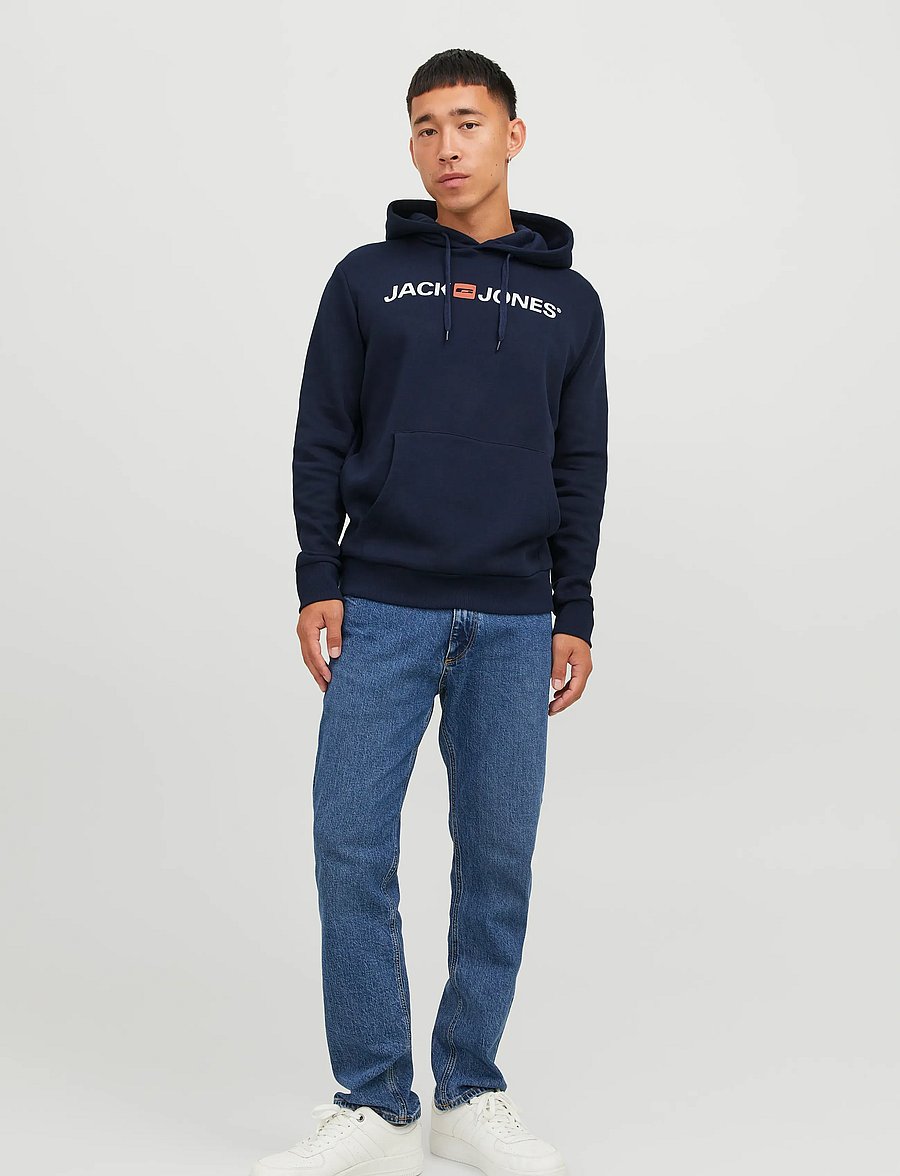 Jack & Jones - JJECORP OLD LOGO SWEAT HOOD NOOS - kapuzenpullover - navy blazer - 4