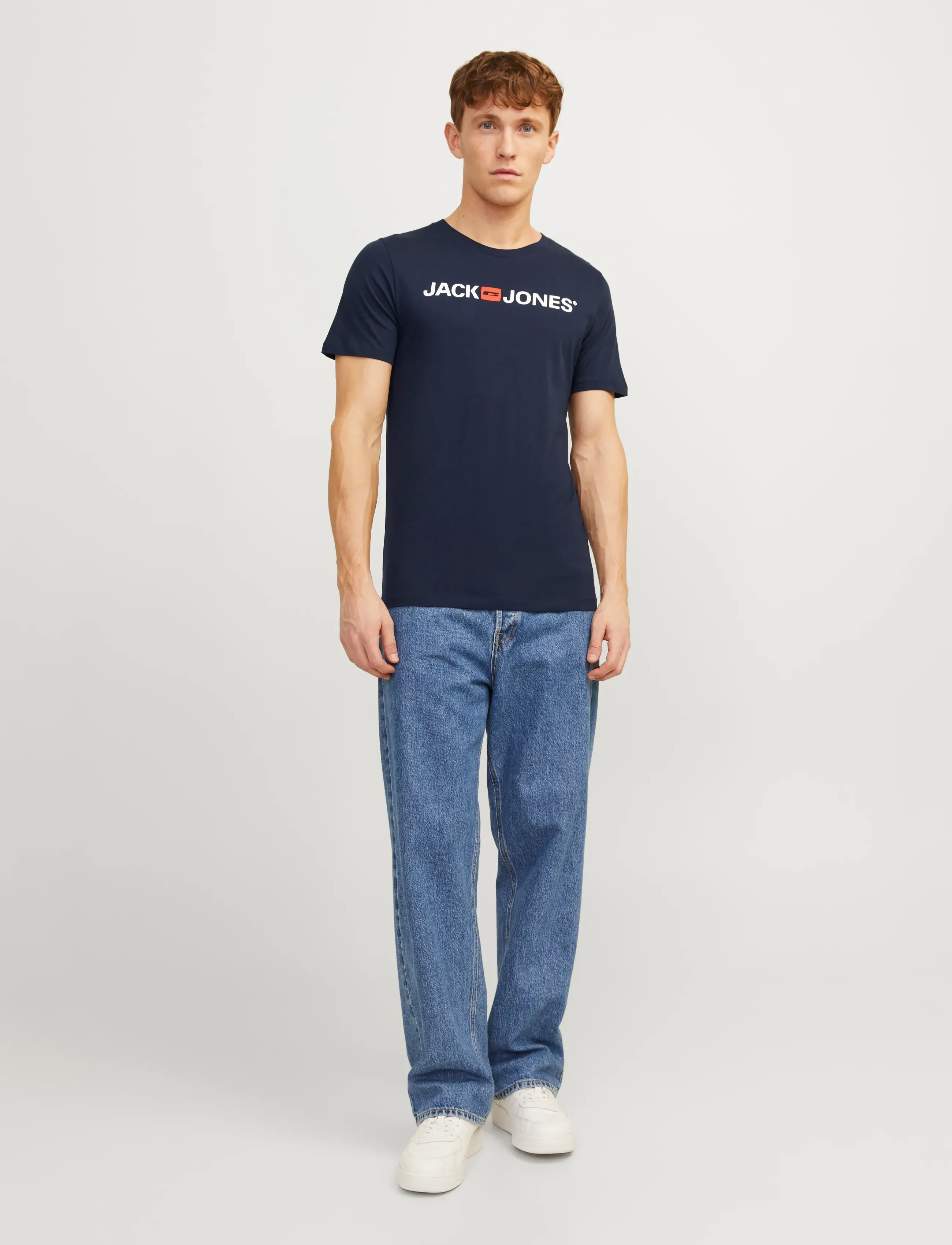 Jack & Jones - JJECORP OLD LOGO TEE SS O-NECK  NOOS - short-sleeved t-shirts - navy blazer - 4