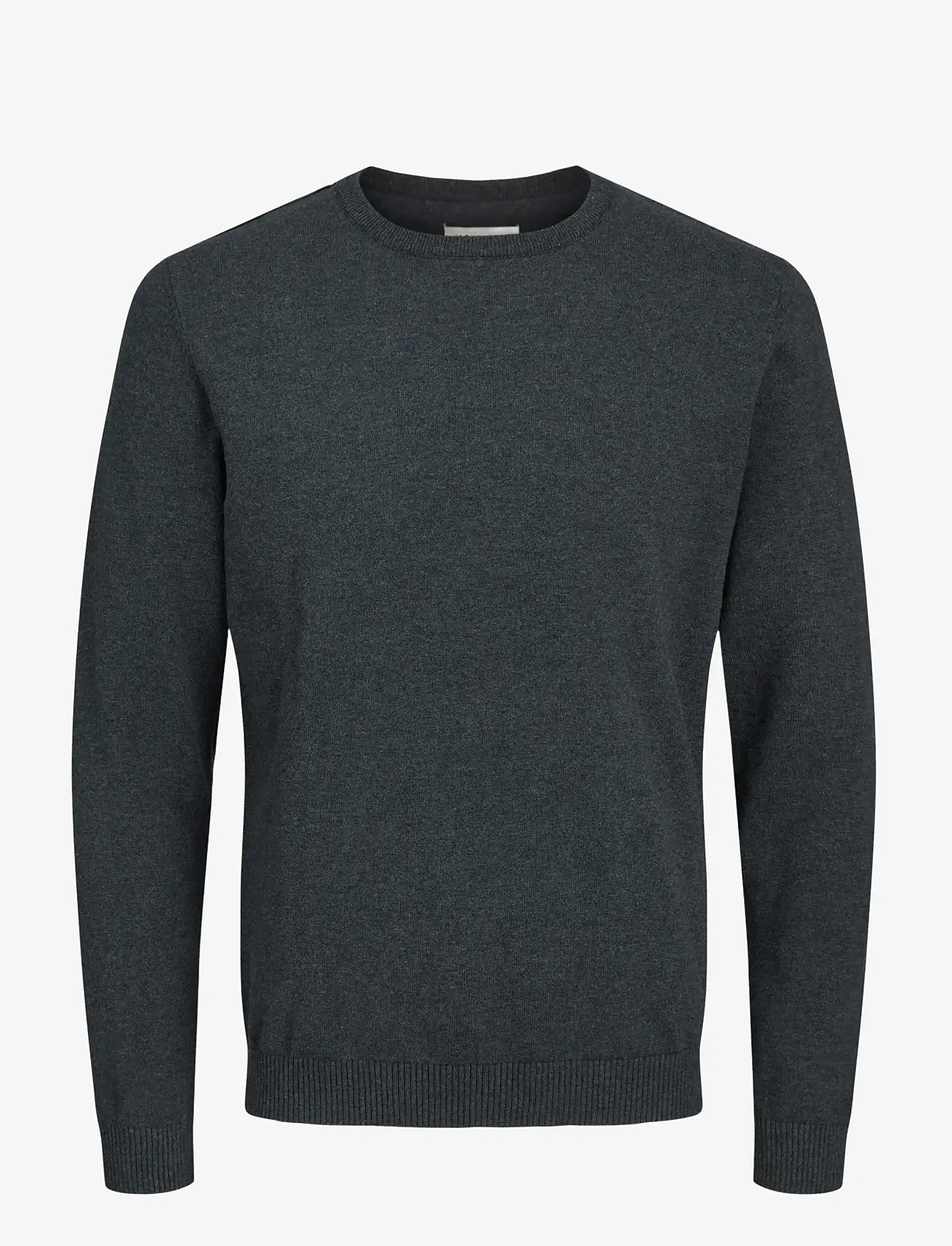 Jack & Jones - JJEBASIC KNIT CREW NECK NOOS - rund hals - dark grey melange - 1