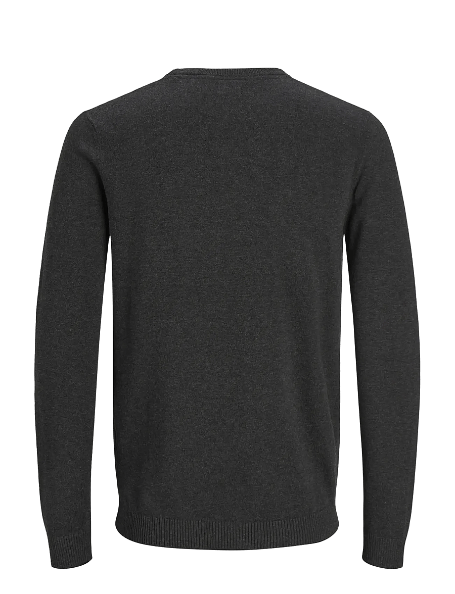 Jack & Jones - JJEBASIC KNIT CREW NECK NOOS - rundhals - dark grey melange - 2
