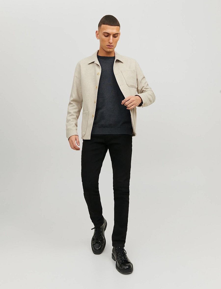 Jack & Jones - JJEBASIC KNIT CREW NECK NOOS - rundhals - dark grey melange - 5