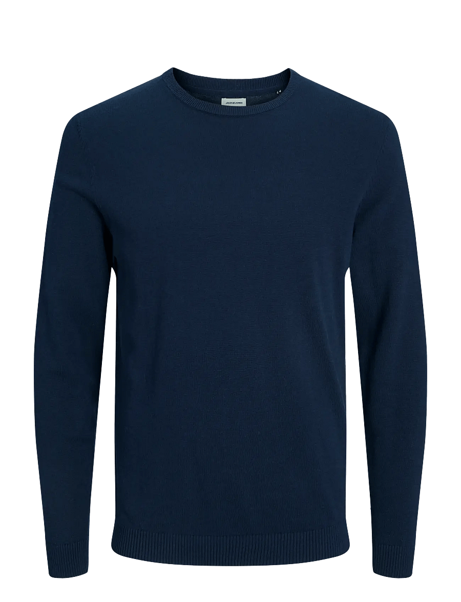 Jack & Jones - JJEBASIC KNIT CREW NECK NOOS - round necks - navy blazer - 1