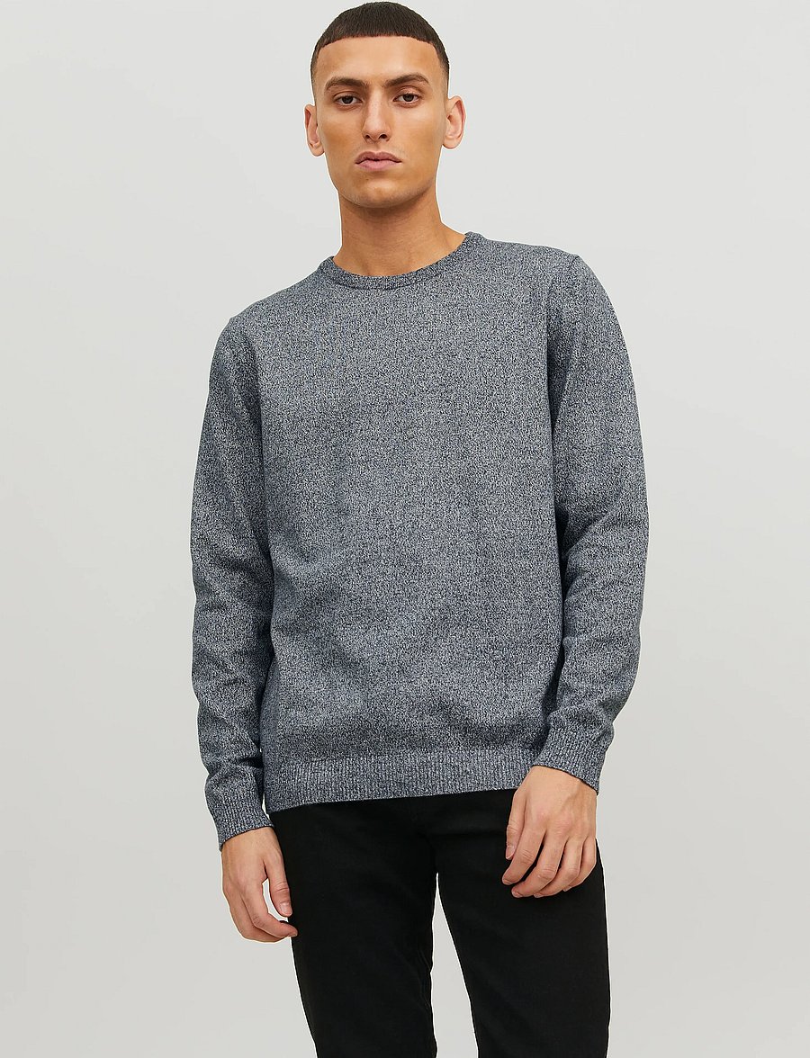 Jack & Jones - JJEBASIC KNIT CREW NECK NOOS - round necks - navy blazer - 0