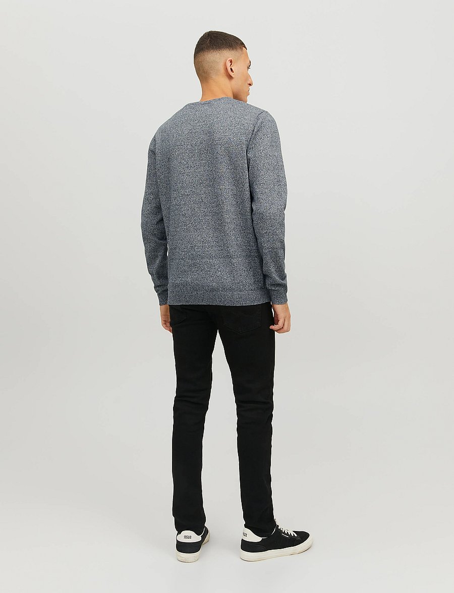 Jack & Jones - JJEBASIC KNIT CREW NECK NOOS - round necks - navy blazer - 3