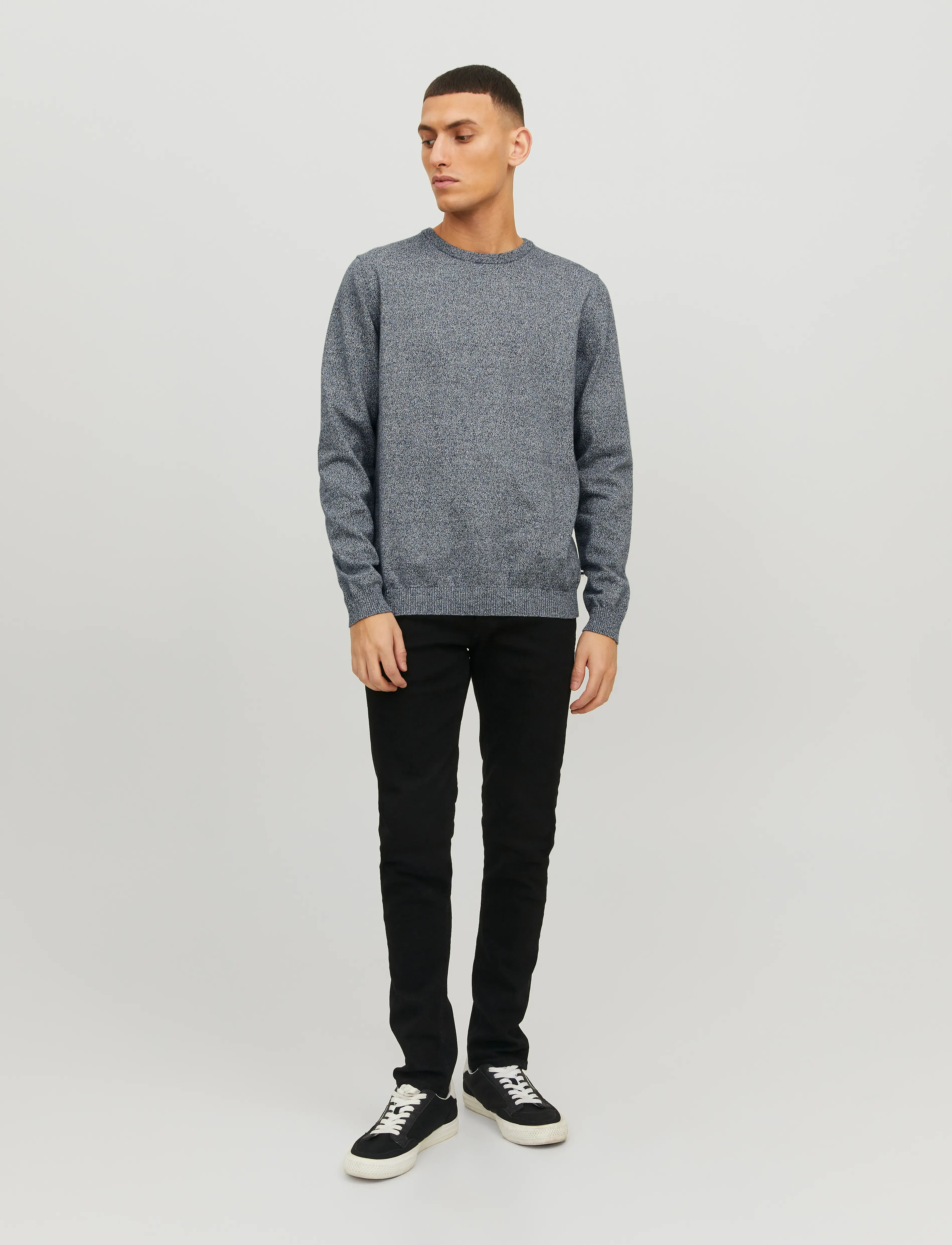 Jack & Jones - JJEBASIC KNIT CREW NECK NOOS - round necks - navy blazer - 5