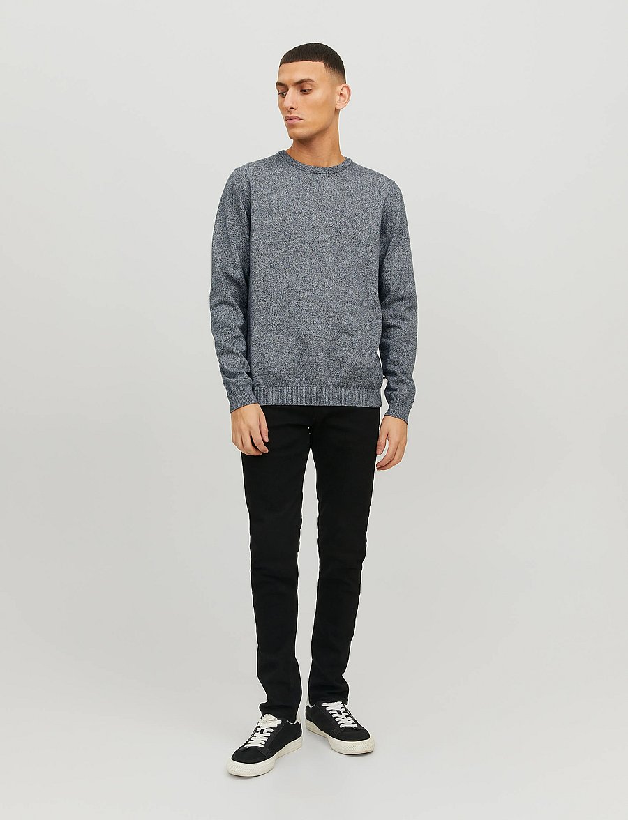 Jack & Jones - JJEBASIC KNIT CREW NECK NOOS - round necks - navy blazer - 5