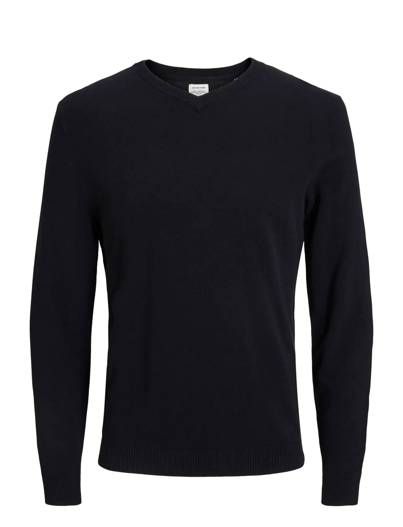 Jack & Jones JJEBASIC KNIT V-NECK NOOS - Strickmode - BLACK / black