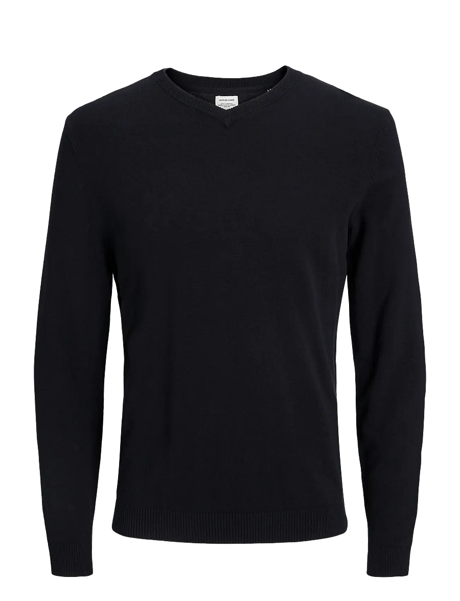 Jack & Jones - JJEBASIC KNIT V-NECK NOOS - v-ausschnitt - black - 1