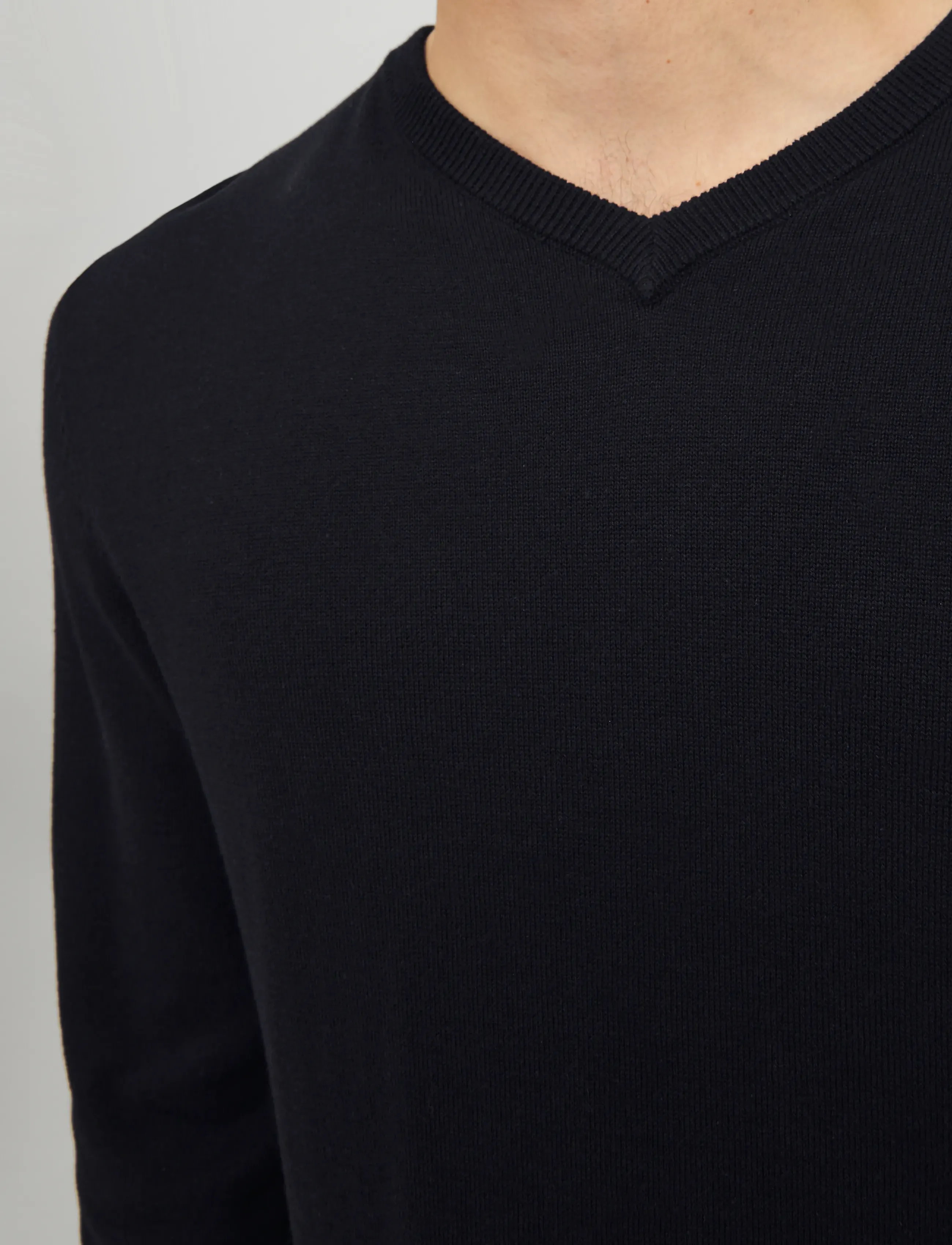 Jack & Jones - JJEBASIC KNIT V-NECK NOOS - v-ringat - black - 4
