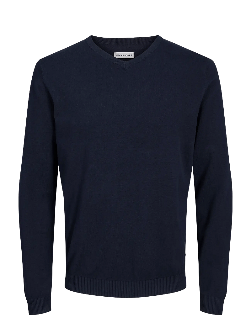 Jack & Jones - JJEBASIC KNIT V-NECK NOOS - megztiniai su v formos apykakle - navy blazer - 1