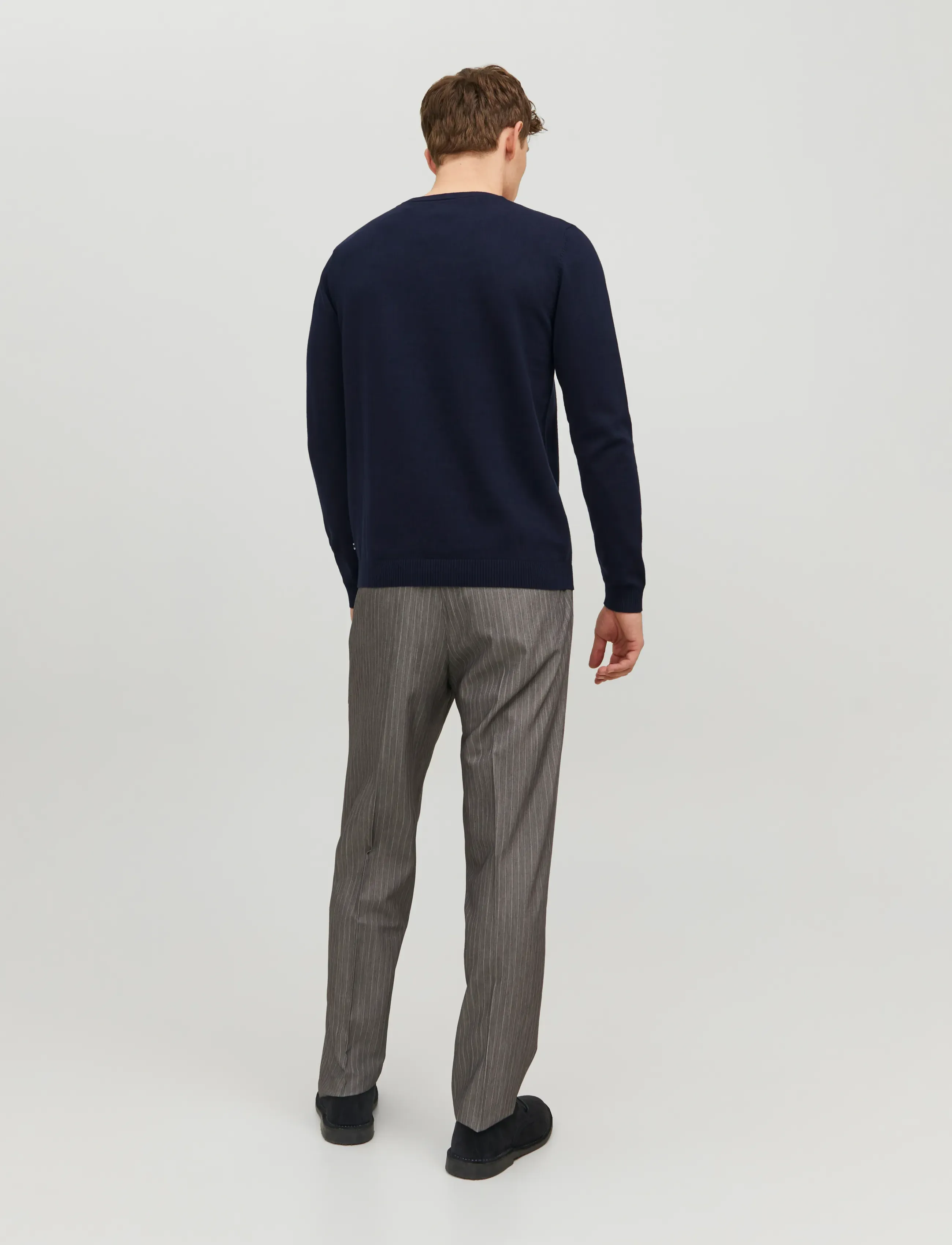 Jack & Jones - JJEBASIC KNIT V-NECK NOOS - v-kaelusega kudumid - navy blazer - 3