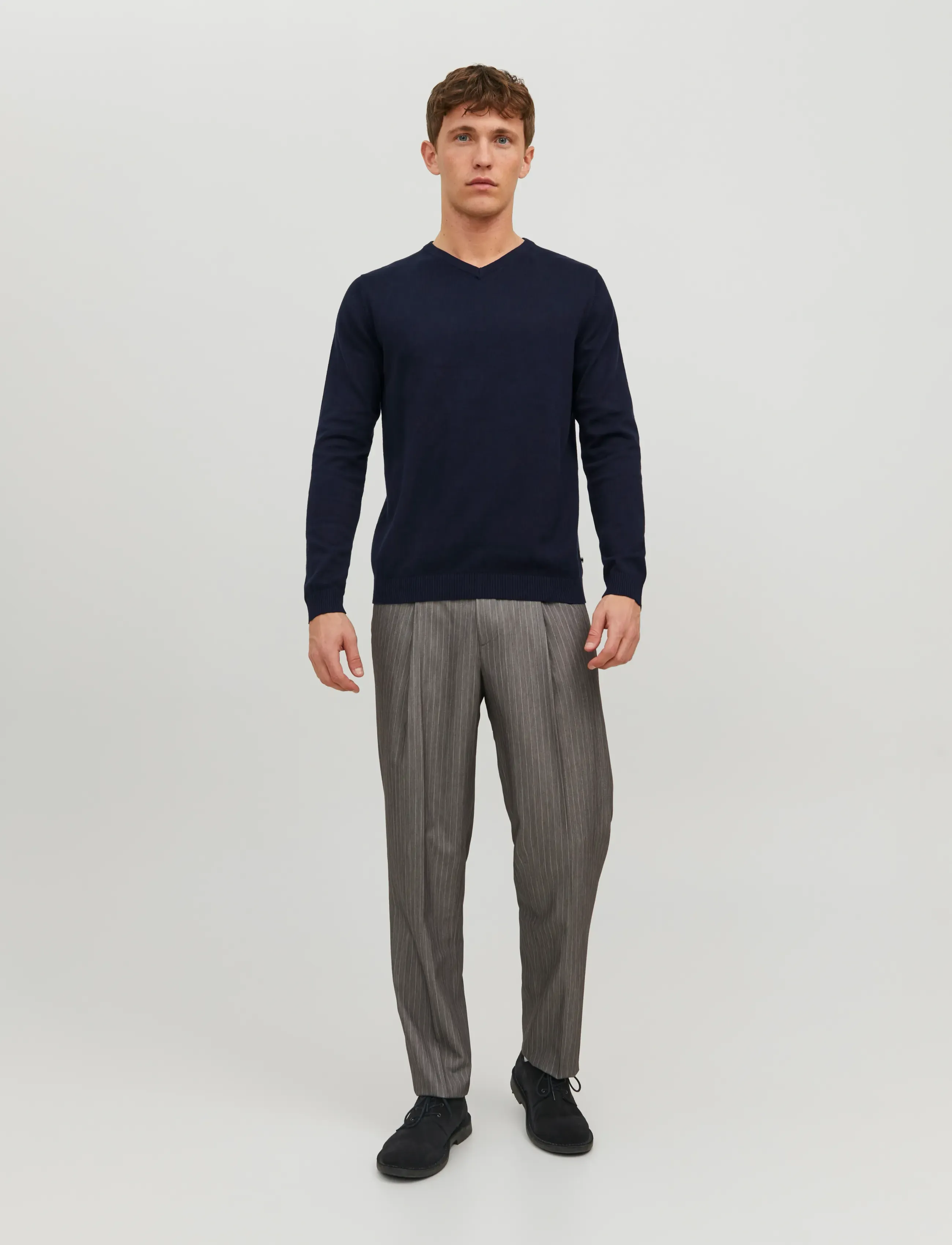 JACK & JONES Jjebasic Knit V-Neck Noos långärmade t-shirts herr – bild 5