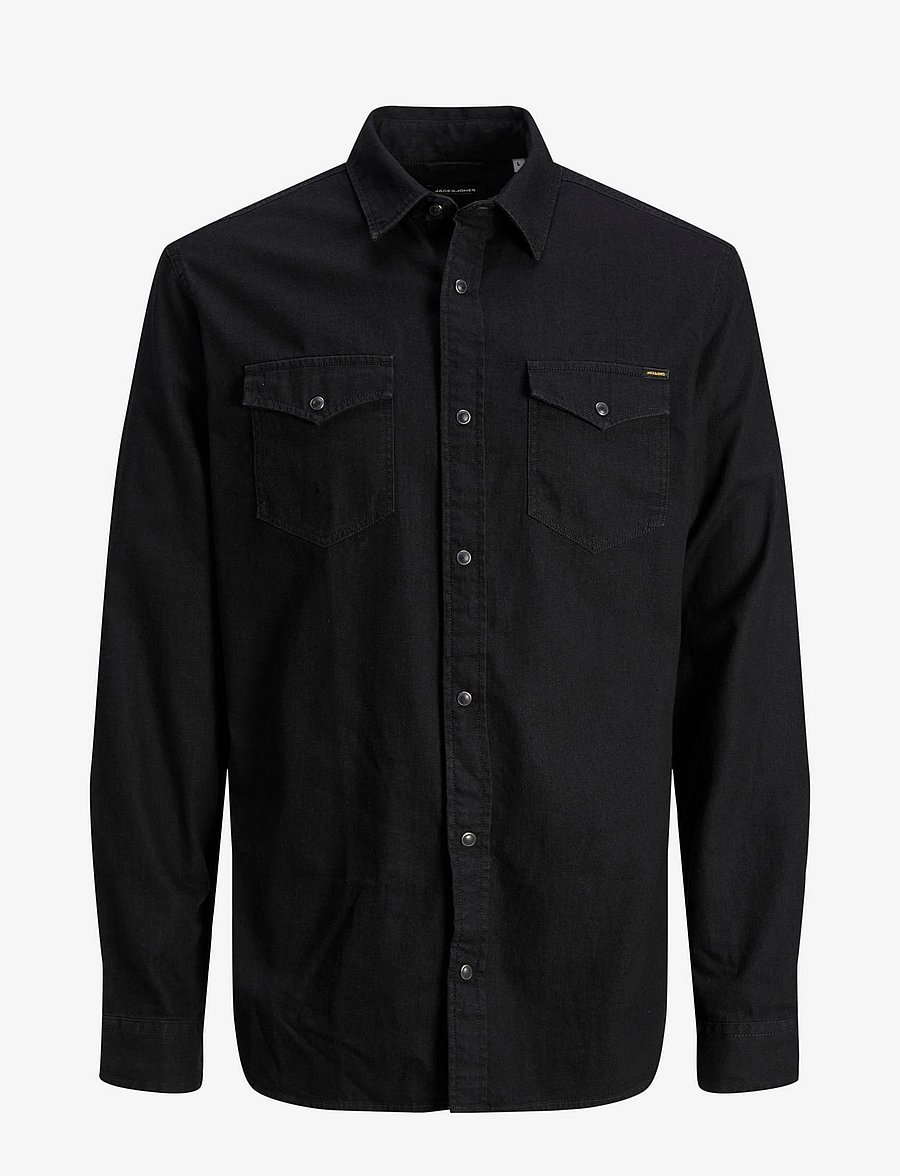 Jack & Jones - JJESHERIDAN SHIRT L/S NOOS - denim shirts - black denim - 1