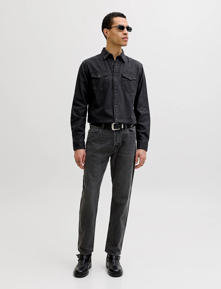 Jack & Jones - JJESHERIDAN SHIRT L/S NOOS - denim shirts - black denim - 4
