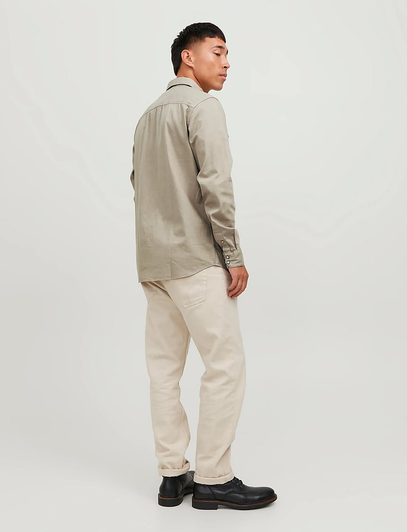 Jack & Jones - JJESHERIDAN SHIRT L/S - jeansskjortor - crockery - 3