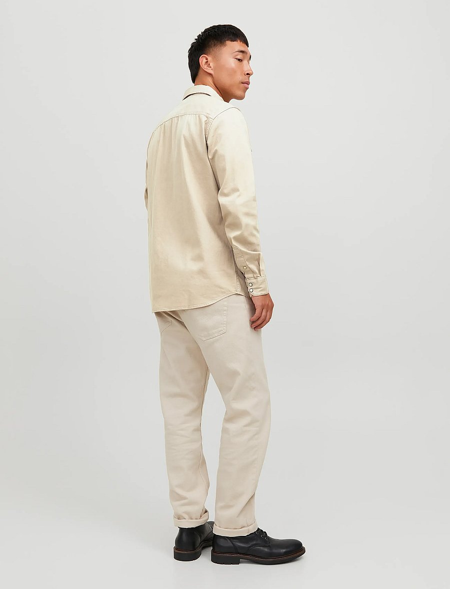 Jack & Jones - JJESHERIDAN SHIRT L/S NOOS - denimskjorter - crockery - 3