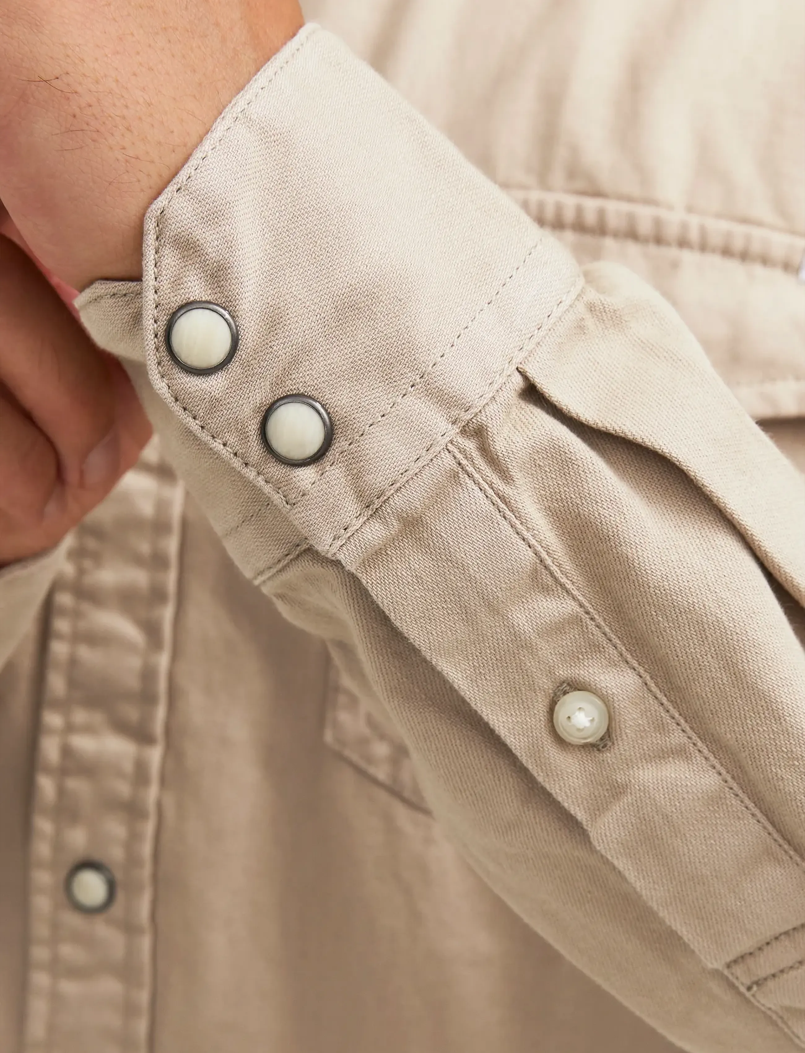 Jack & Jones - JJESHERIDAN SHIRT L/S NOOS - denimskjorter - crockery - 5