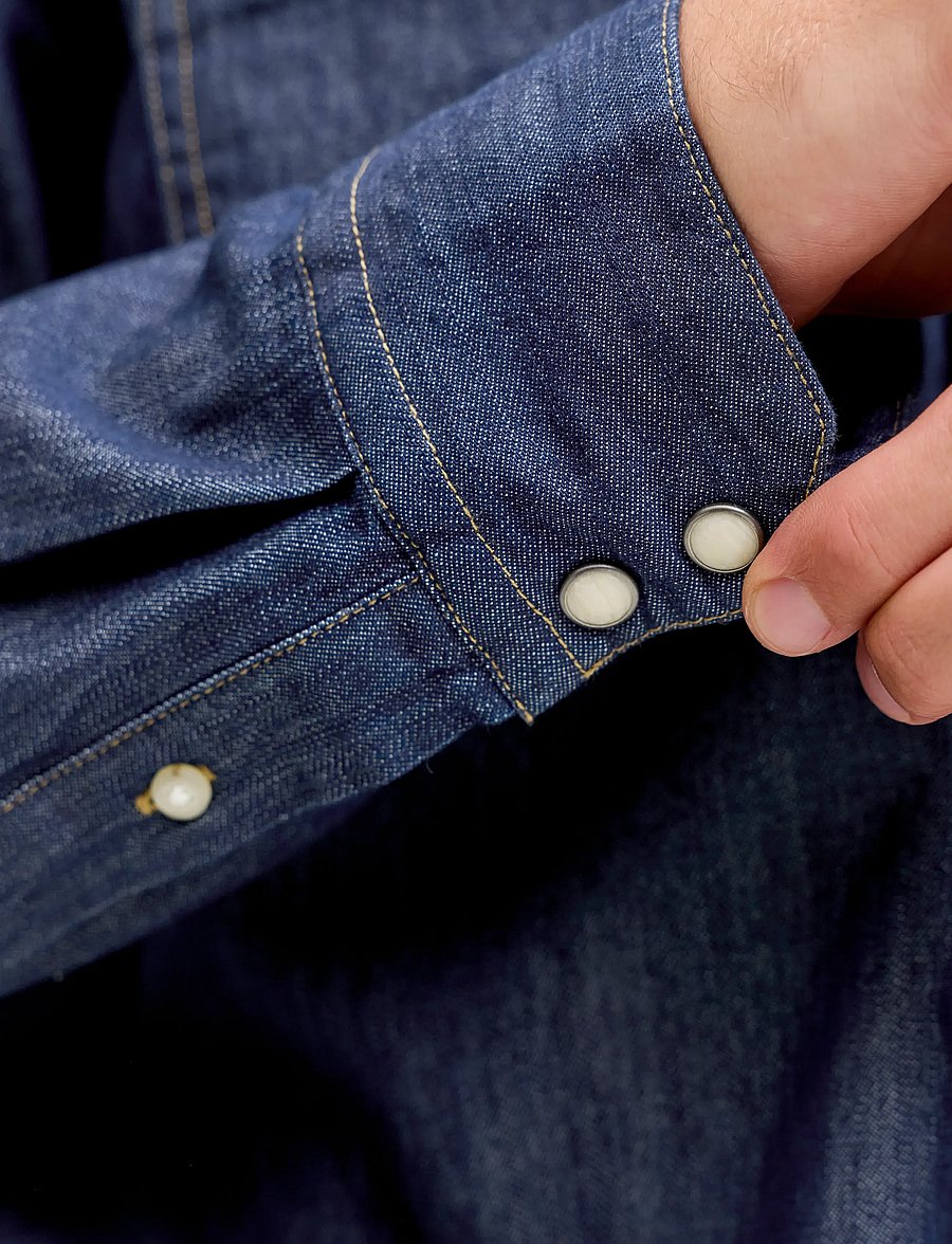 Jack & Jones - JJESHERIDAN SHIRT L/S NOOS - denimskjorter - dark denim - 4