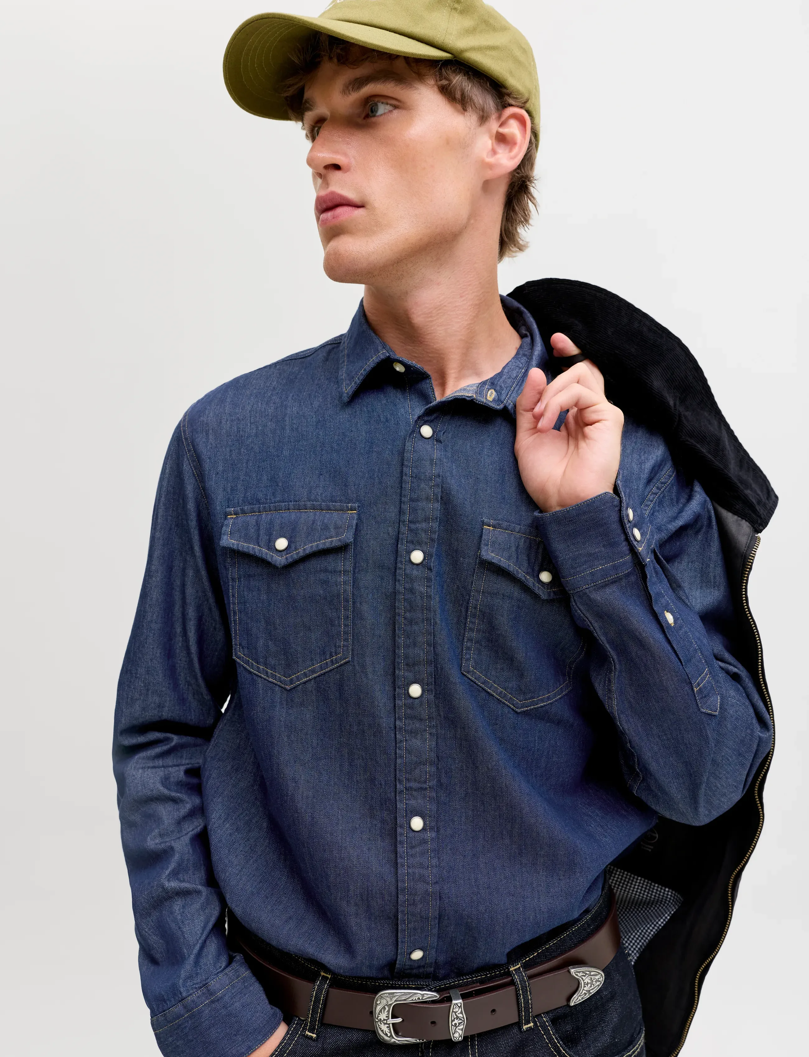 Jack & Jones - JJESHERIDAN SHIRT L/S NOOS - denimskjorter - dark denim - 5