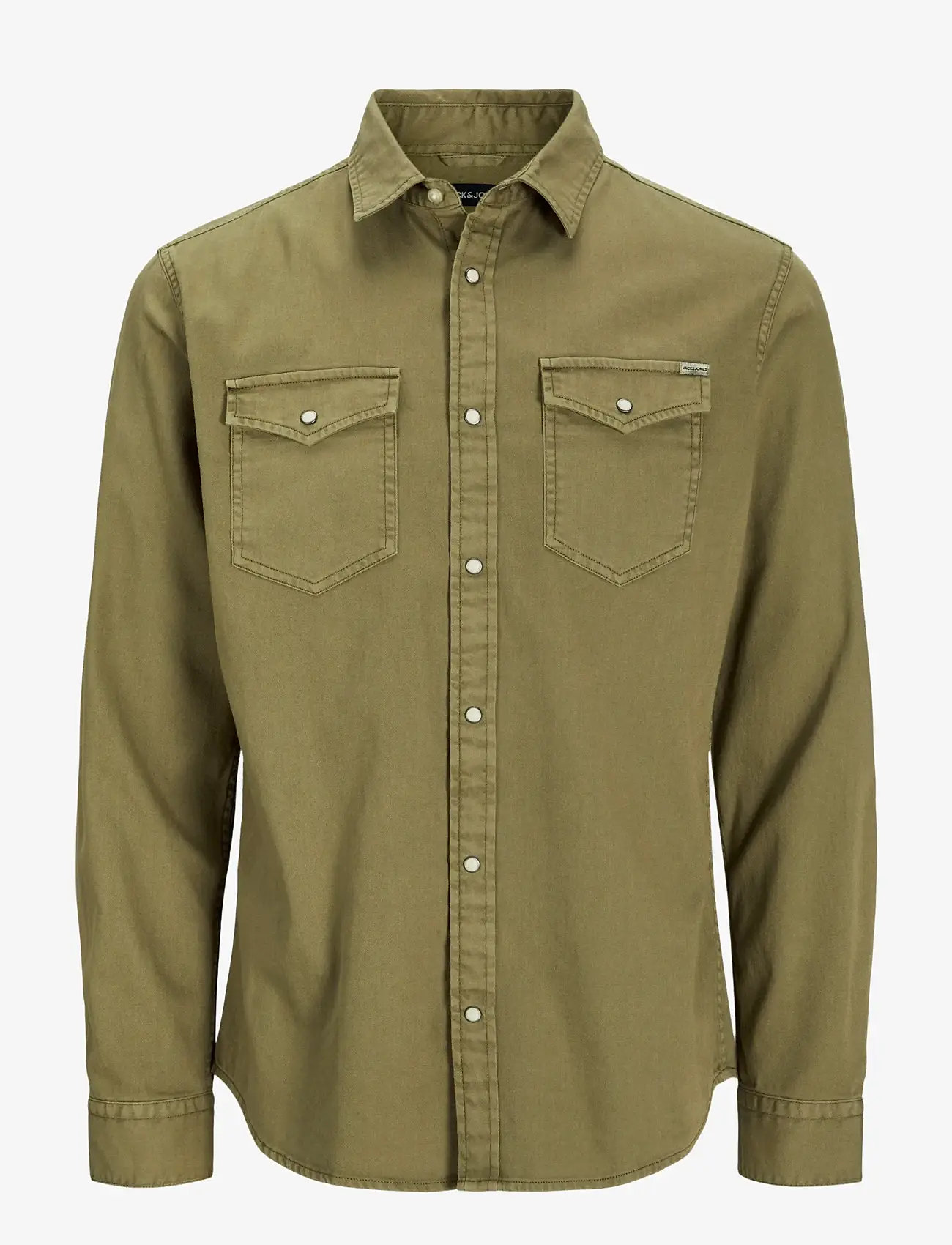 Jack & Jones - JJESHERIDAN SHIRT L/S - teksasärgid - forest night - 1