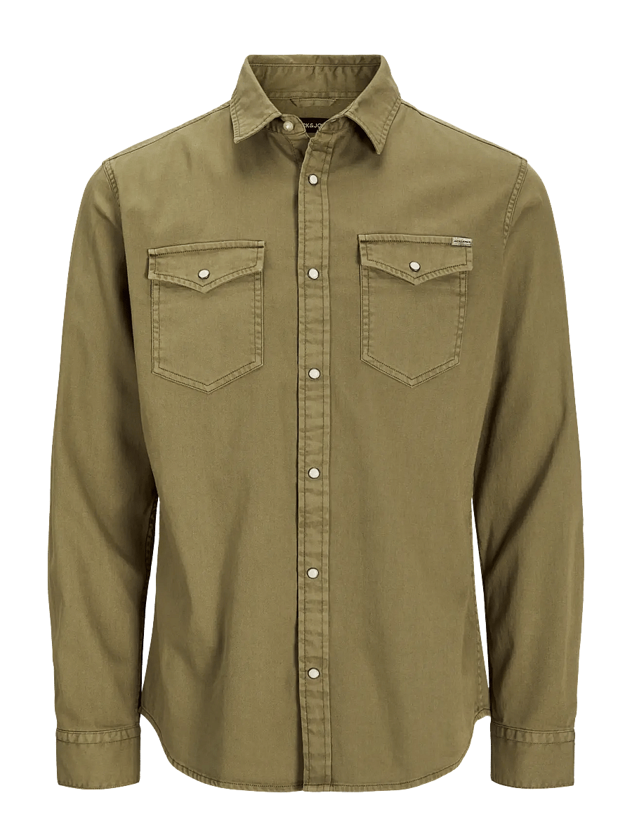 Jack & Jones - JJESHERIDAN SHIRT L/S NOOS - denimskjorter - forest night - 1