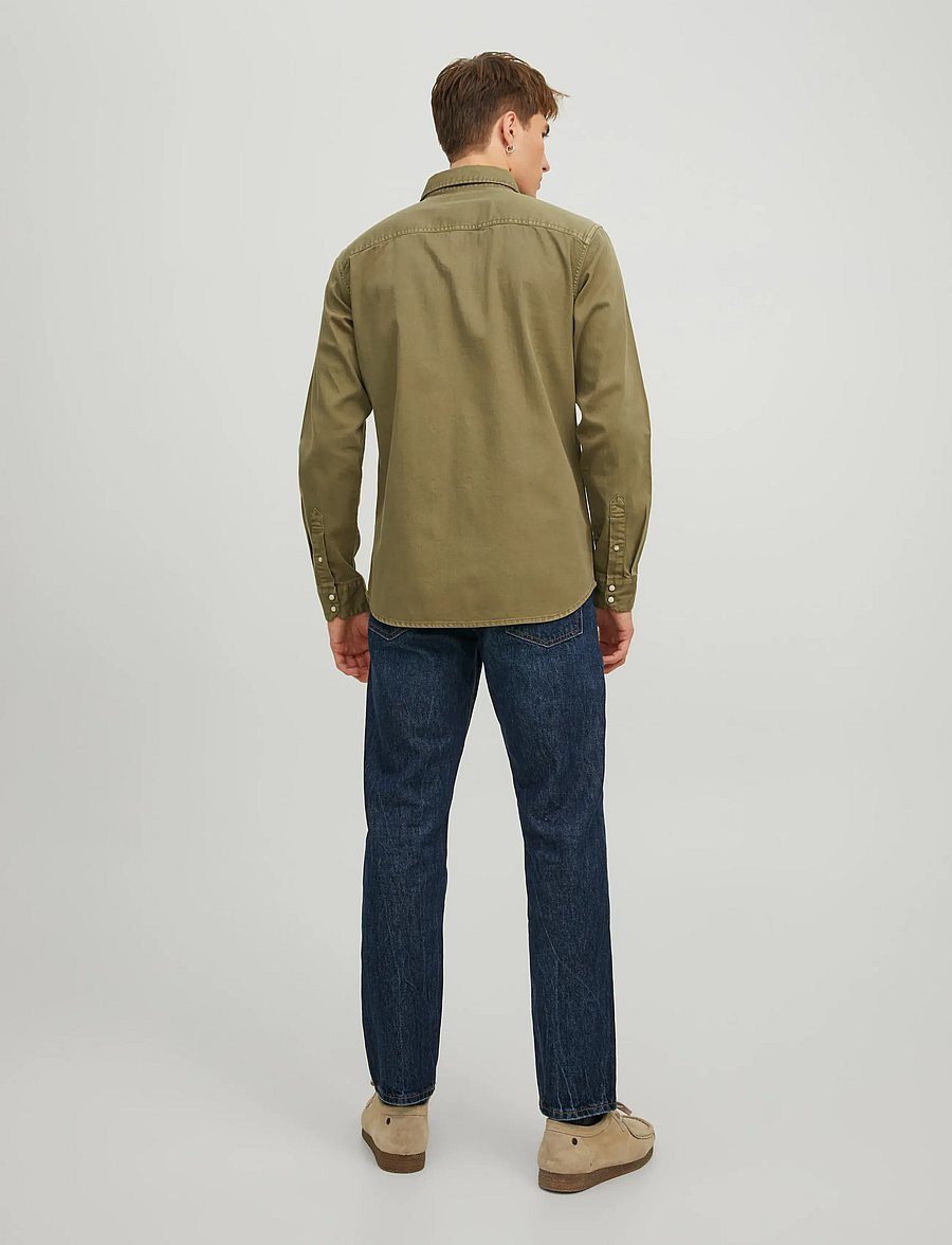 Jack & Jones - JJESHERIDAN SHIRT L/S NOOS - denimskjorter - forest night - 3