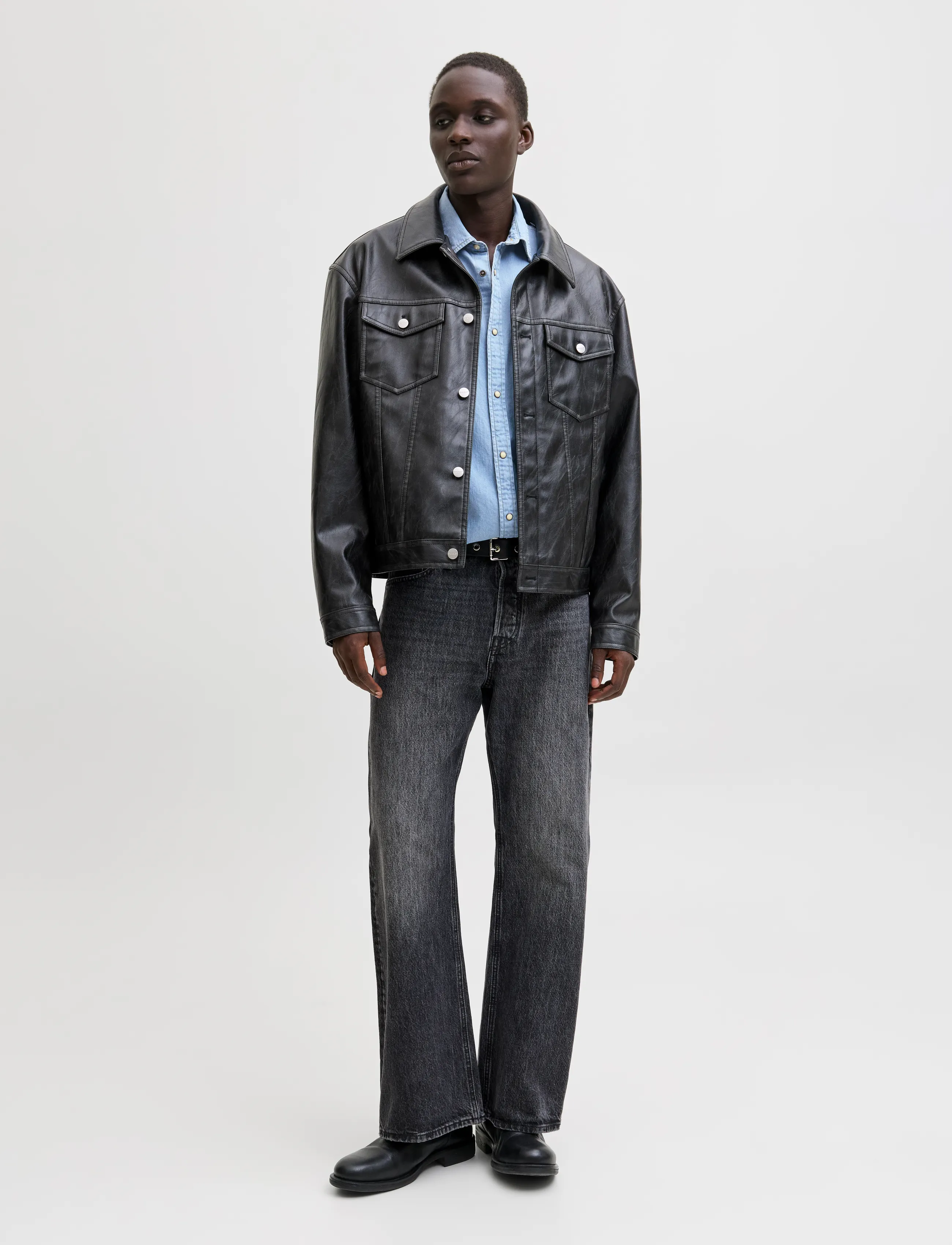 Jack & Jones - JJESHERIDAN SHIRT L/S NOOS - denim shirts - light blue denim - 4