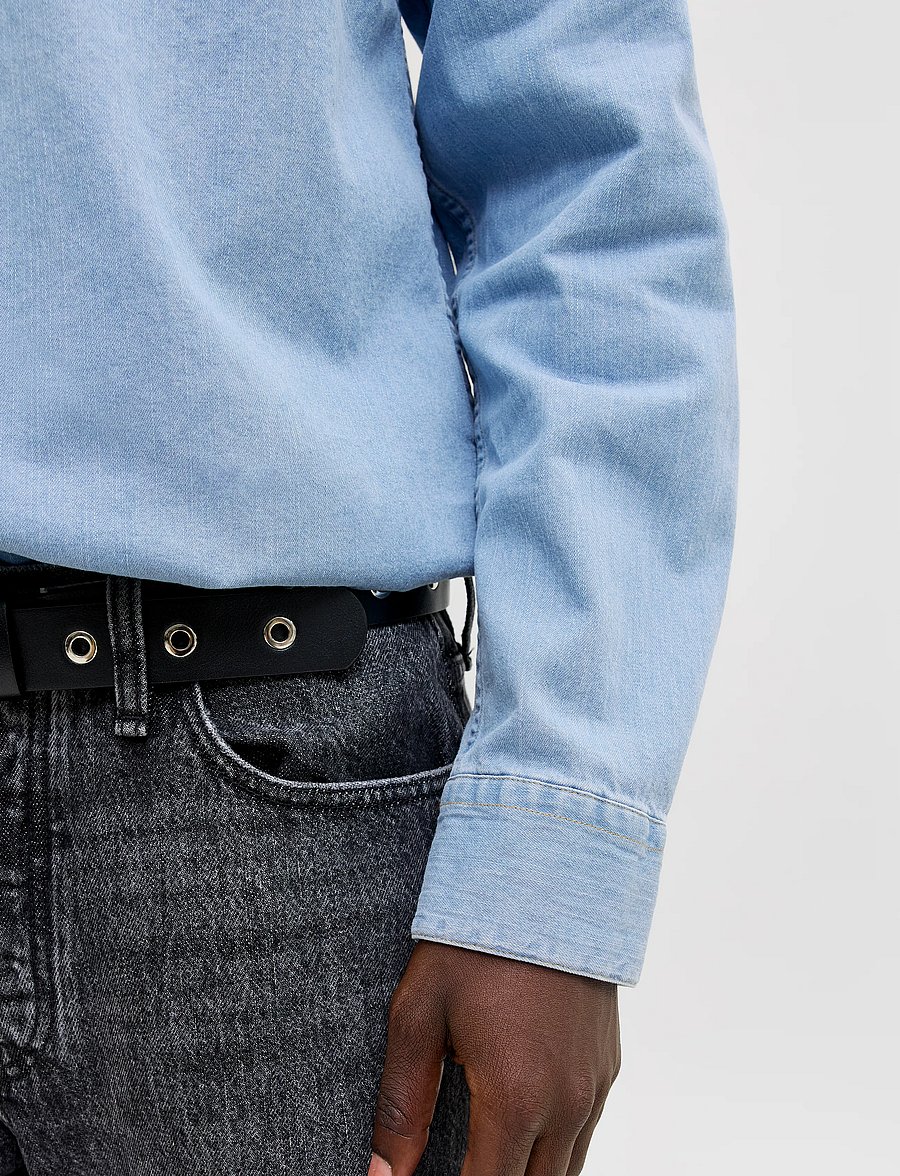 Jack & Jones - JJESHERIDAN SHIRT L/S NOOS - denim shirts - light blue denim - 5